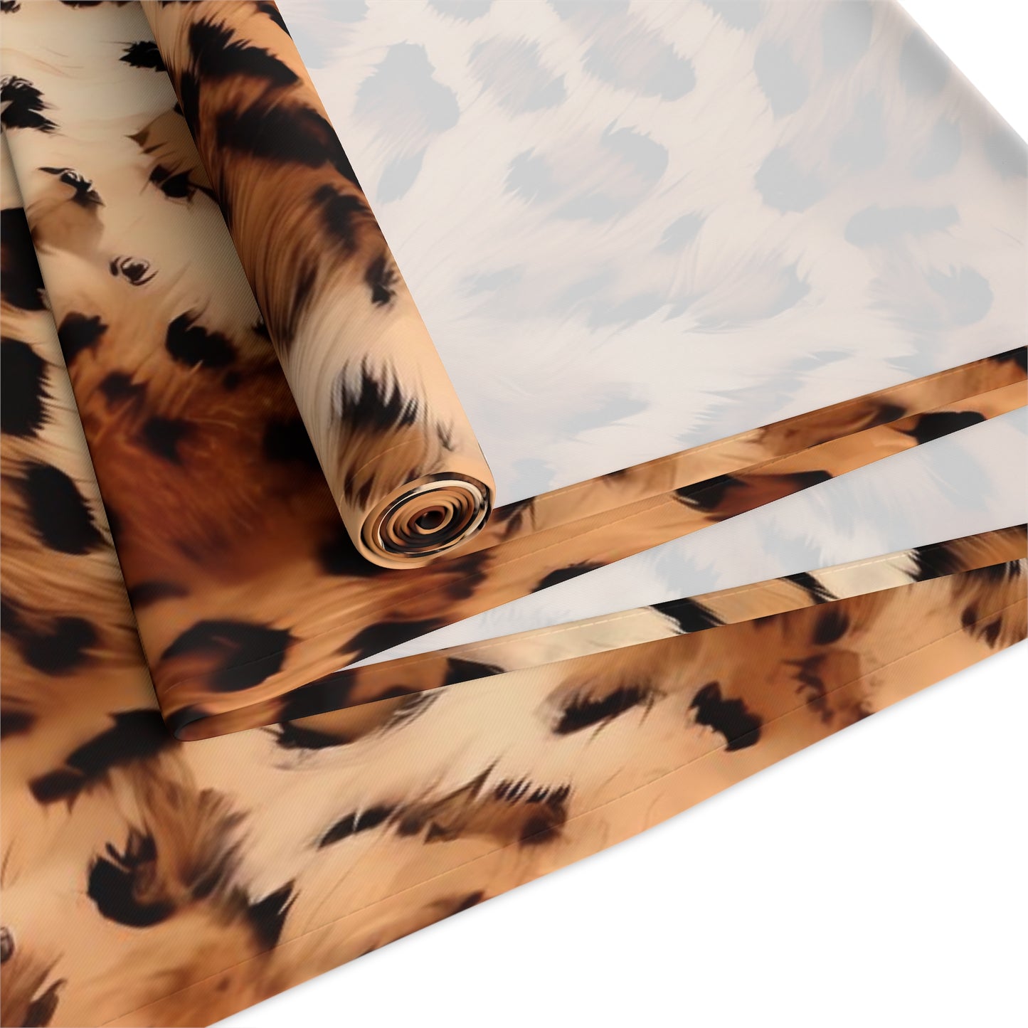Leopard Print Table Runner - Bold Exotic Elegance, Cotton Twill or Polyester - Perfect for Safari & Glamorous Home Decor