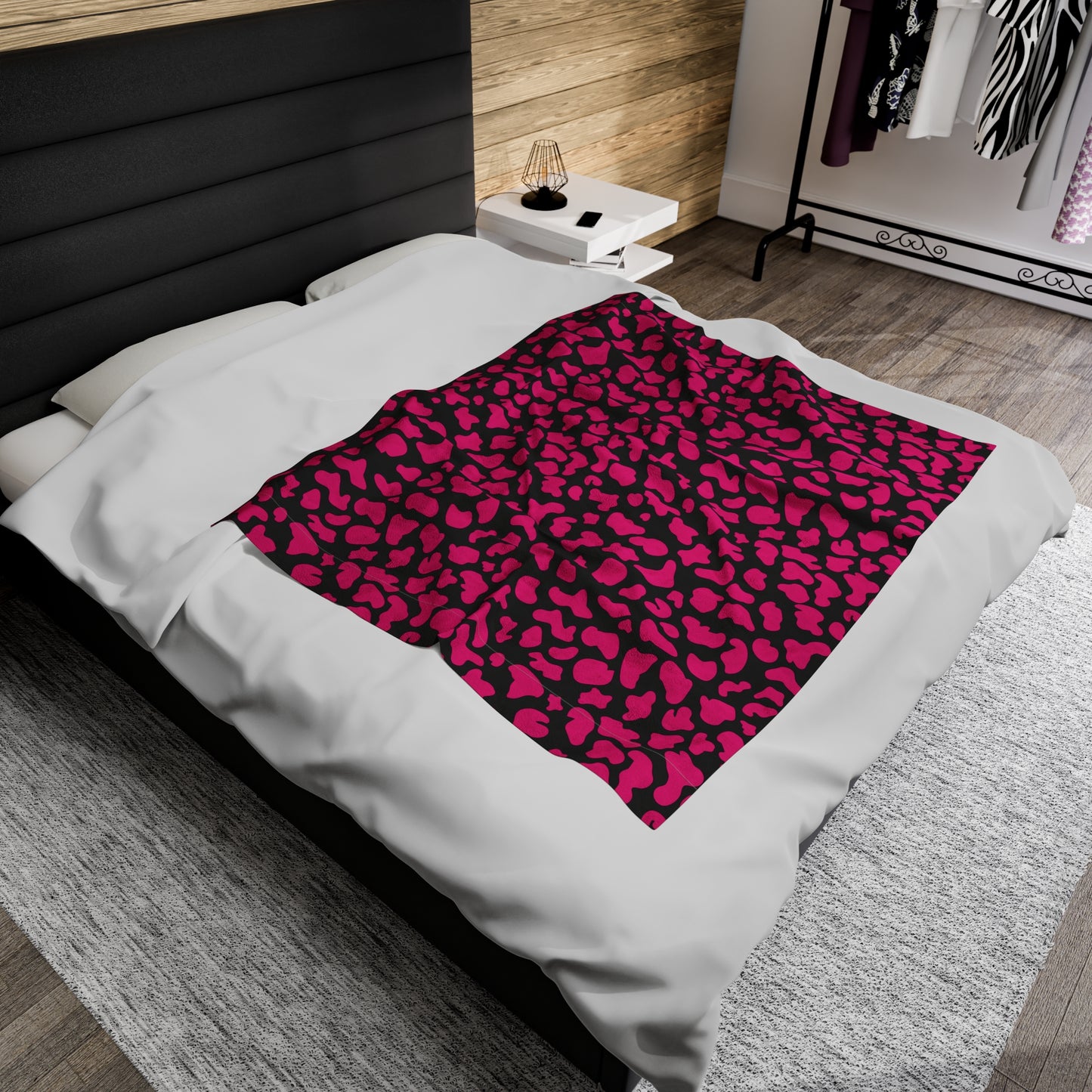 Cow Print Velveteen Plush Blanket | Soft, Stylish, Luxurious and Comforting | Available in Multiple Sizes