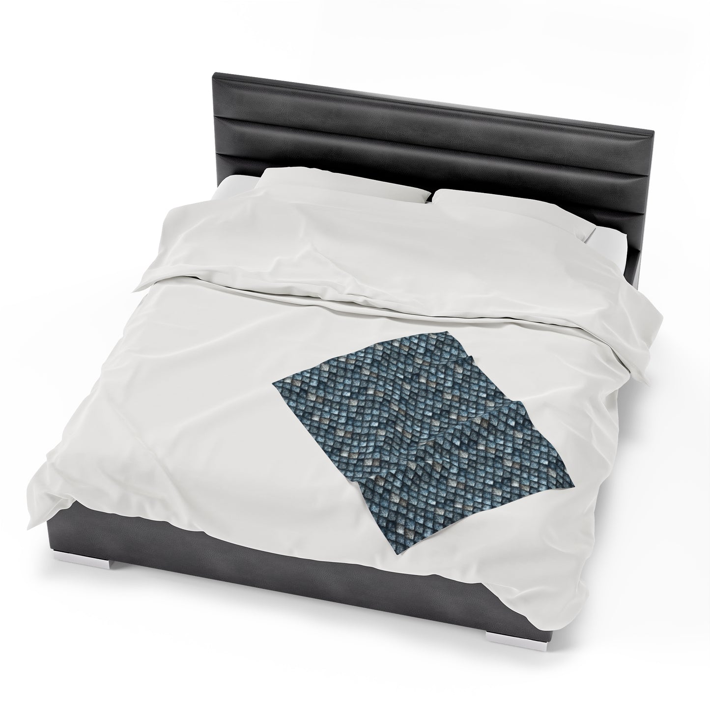 Dragon Scale Velveteen Plush Blanket | Soft, Mythical, Luxurious and Comforting | Available in Multiple Sizes
