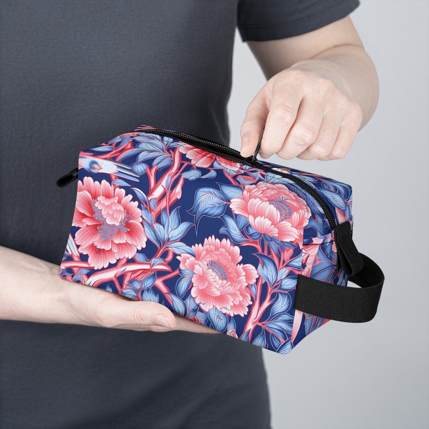Elegant Chinoiserie Toiletry Bag | Luxurious Travel Organizer | Water-Resistant Cosmetic Bag | Exquisite Bathroom Decor Accessory