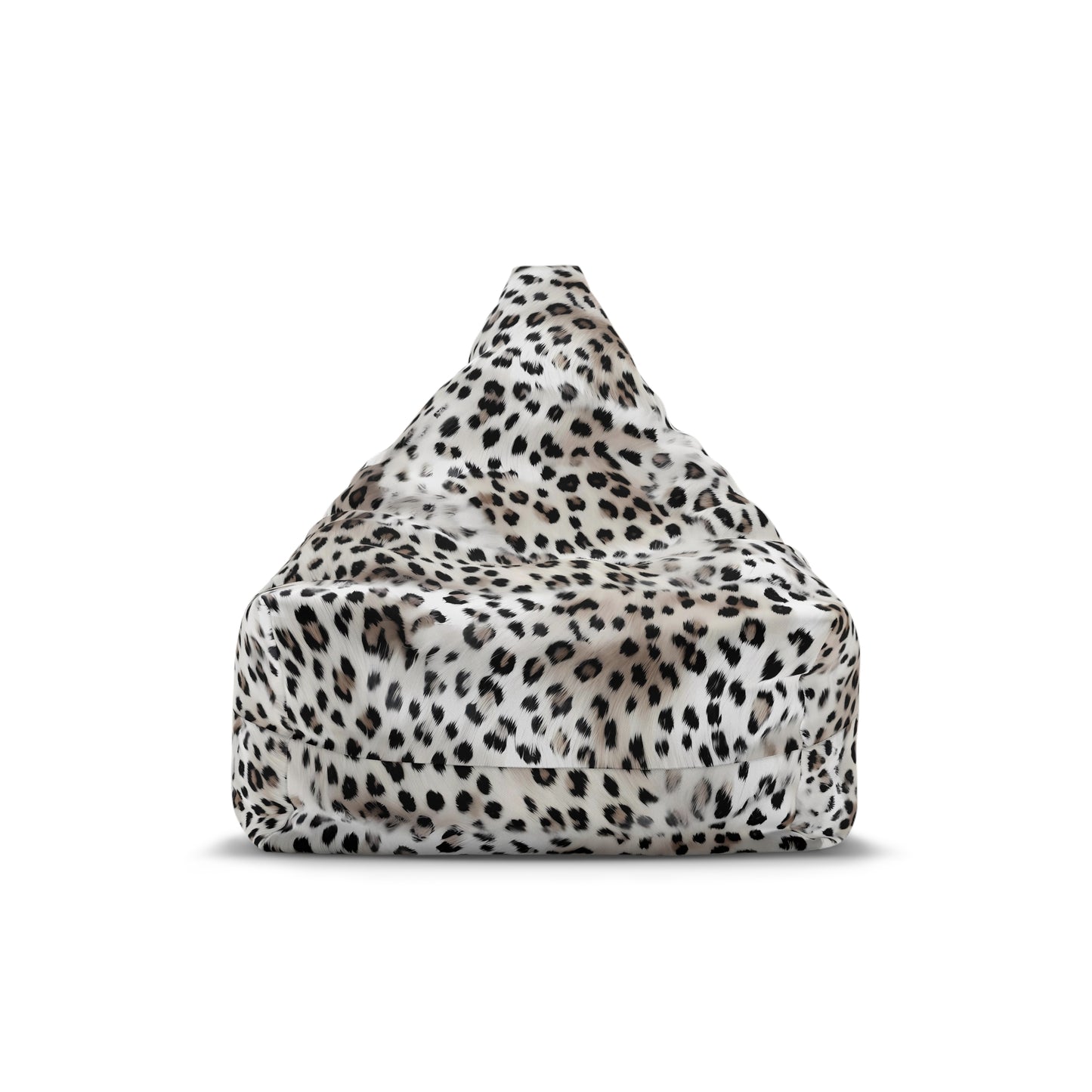 Leopard Print Bean Bag Chair Cover - Exotic High-Quality Polyester Slipcover with Secure Zip