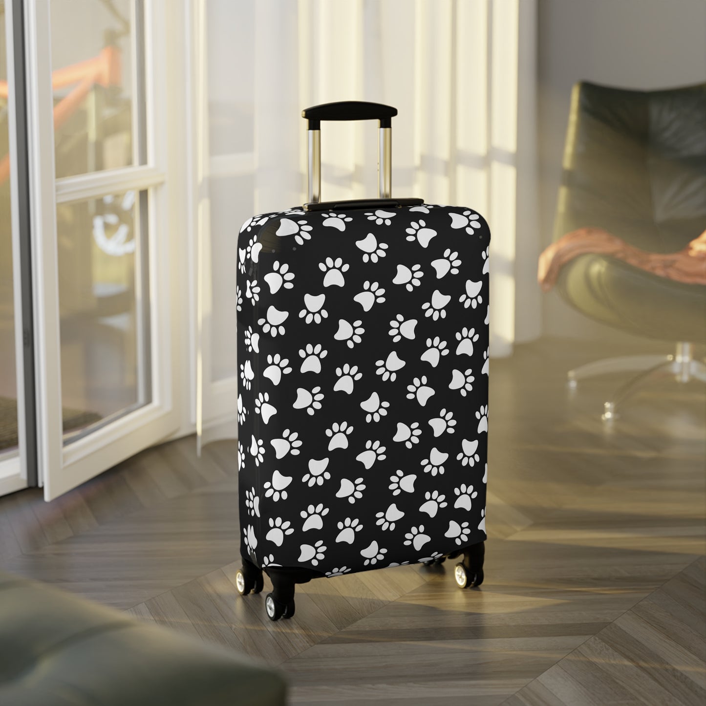 Paw Print Luggage Cover - Stylish Paw Print Suitcase Protector
