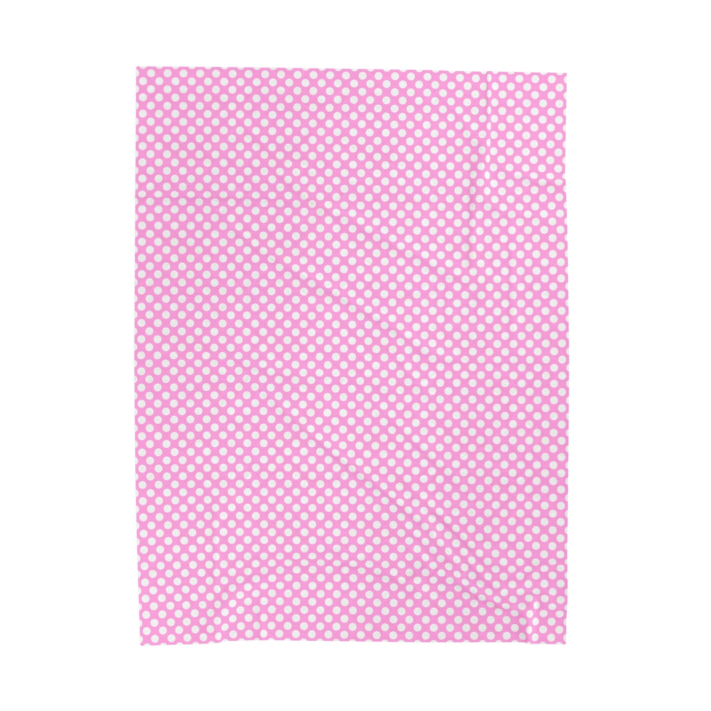 Pastel Polka Dot Velveteen Plush Blanket | Soft, Playful, Luxurious and Comforting | Available in Multiple Sizes