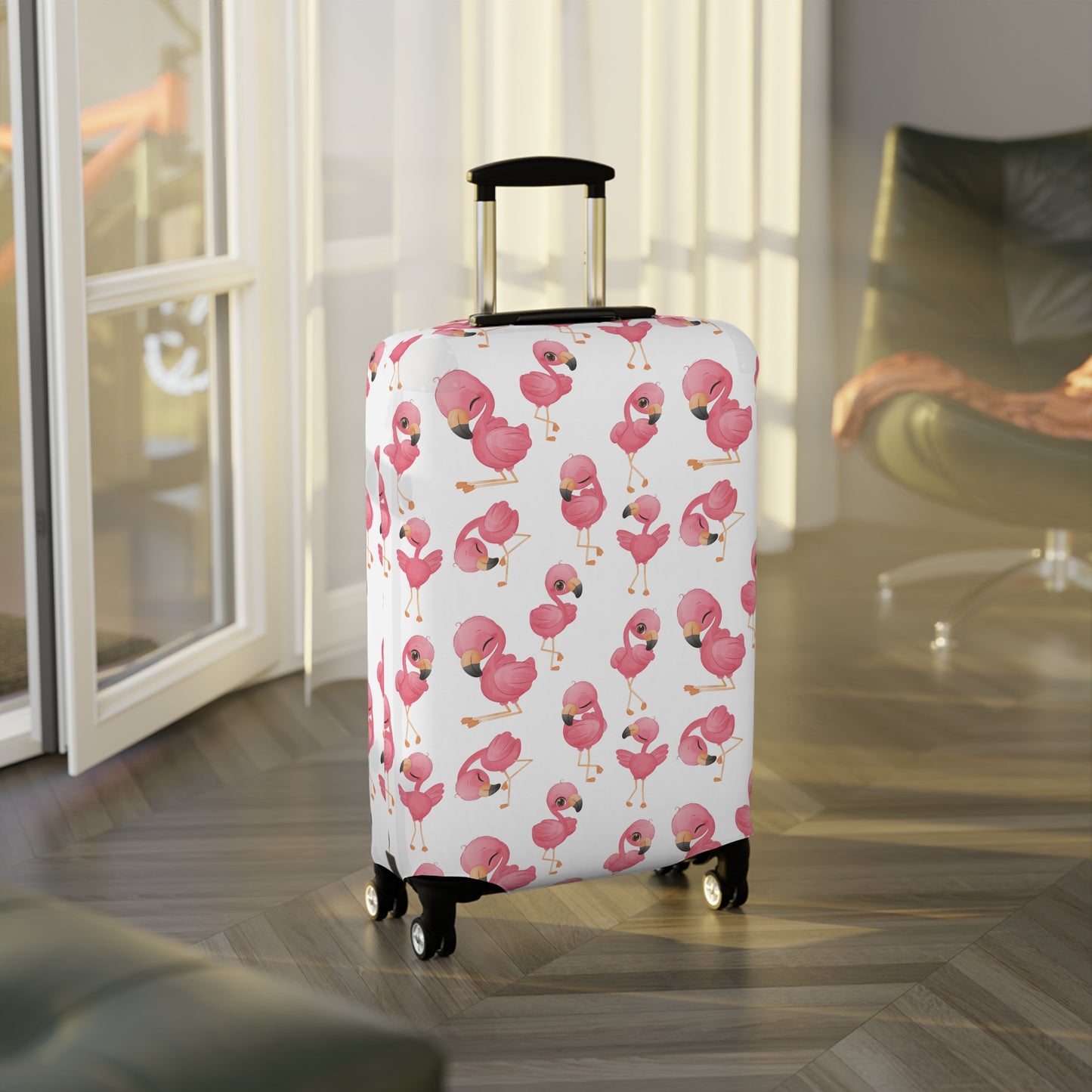 Flamingo Luggage Cover - Tropical Suitcase Protector