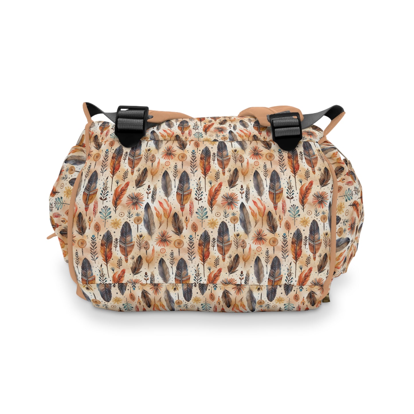 Boho-Chic Aztec Diaper Backpack - Multifunctional & Durable Nylon Changing Bag with Tribal Patterns, Spacious & Organized for Modern Parents