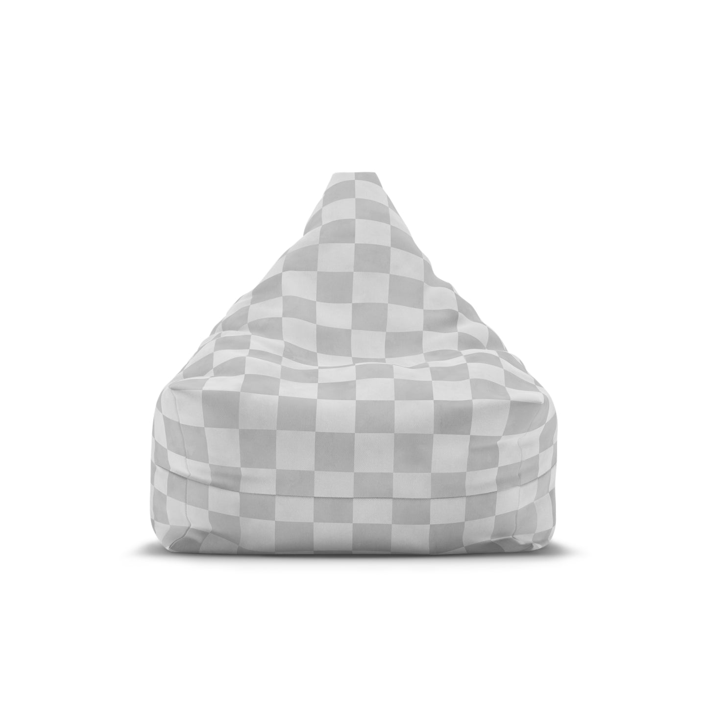 Pastel Checkers Bean Bag Chair Cover - Soft-Touch Polyester Slipcover with Secure Zip
