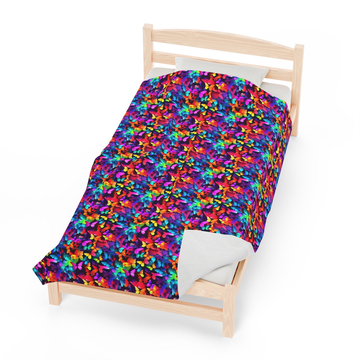 Butterfly Velveteen Plush Blanket | Soft, Luxurious, Enchanting, and Comforting | Available in Multiple Sizes