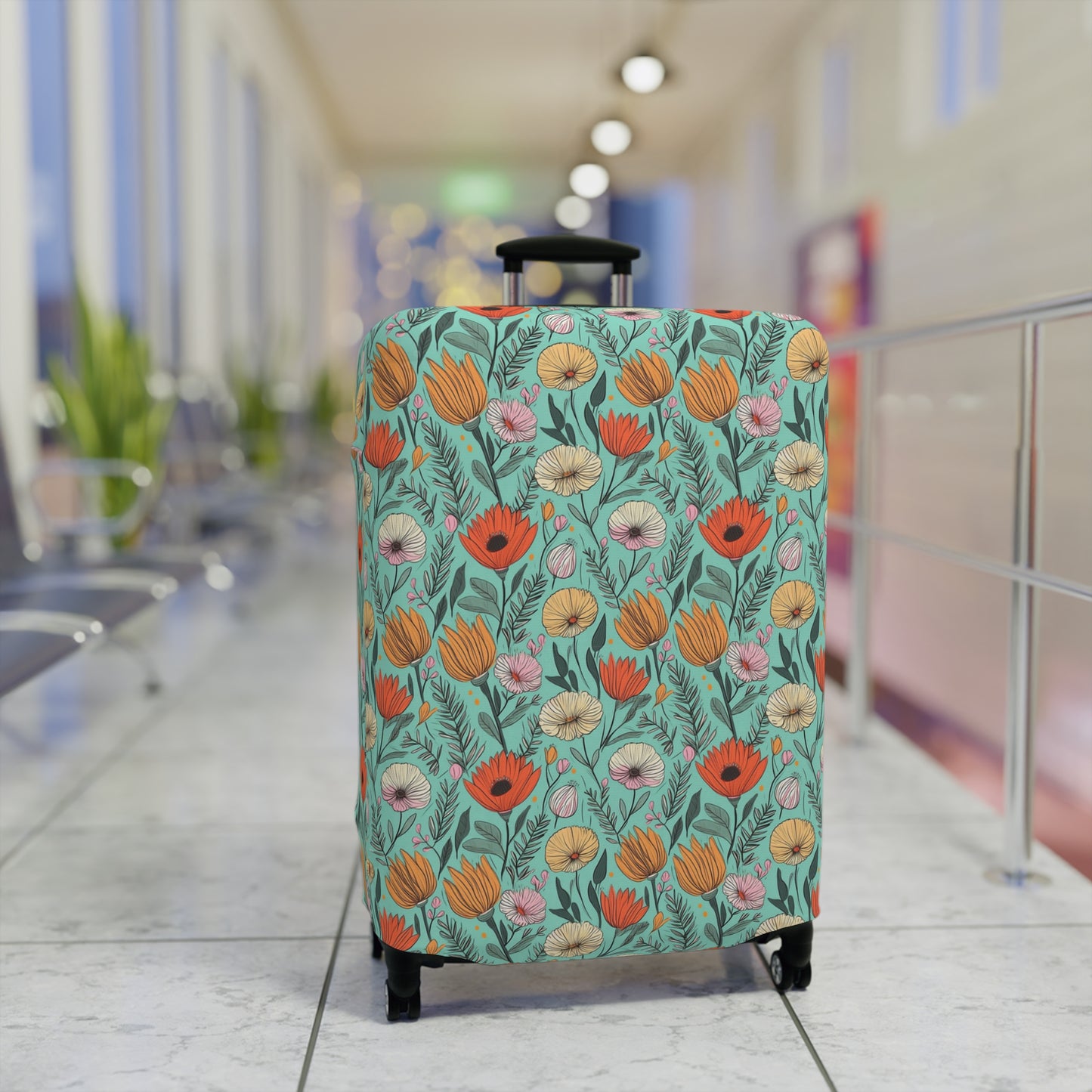 Boho Floral Luggage Cover - Trendy Travel Floral Suitcases Cover