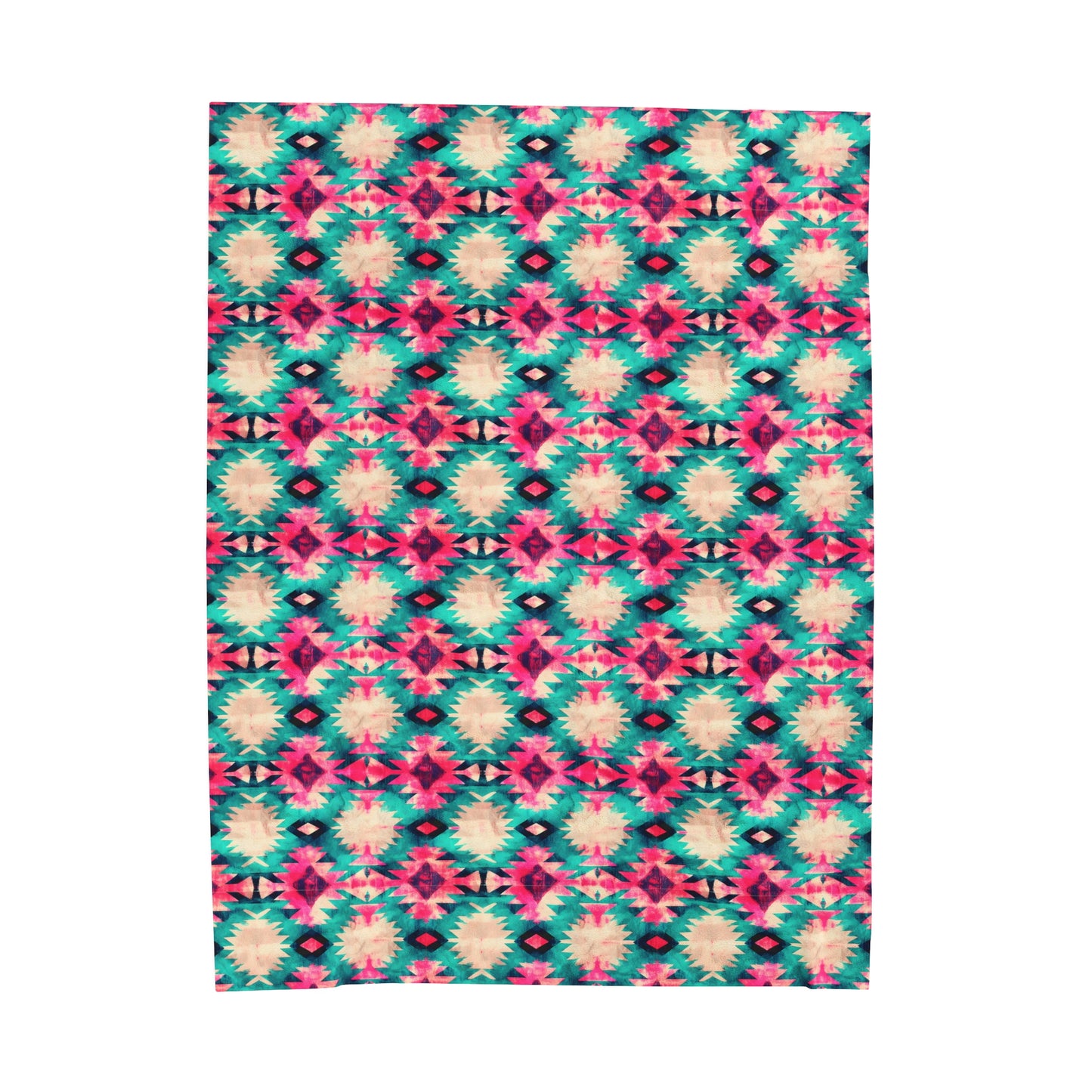 Aztec Velveteen Plush Blanket | Soft, Luxurious, Cultural, and Comforting | Available in Multiple Sizes