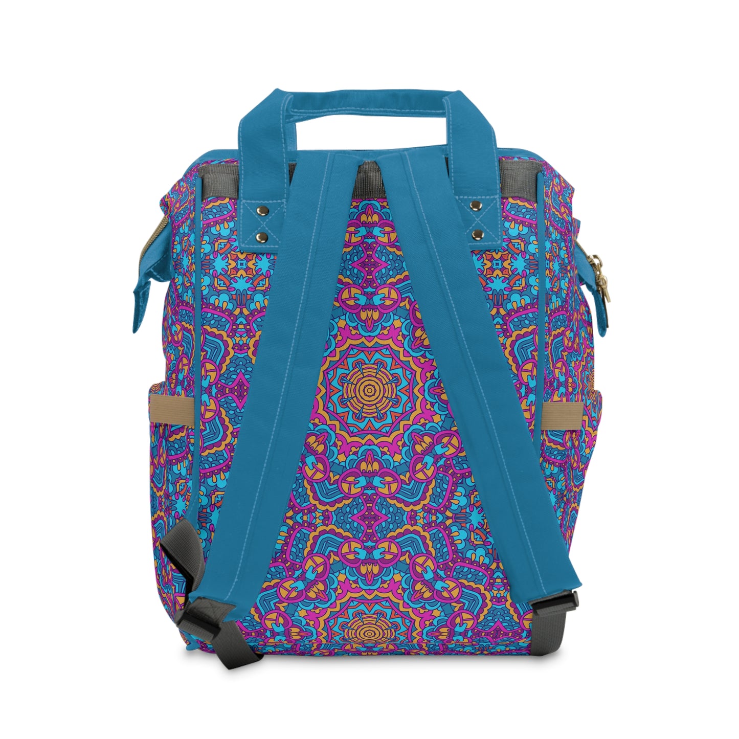 Mandala Diaper Backpack - Artistic & Multifunctional Baby Bag with Mandala Patterns, Ideal for Stylish Parents