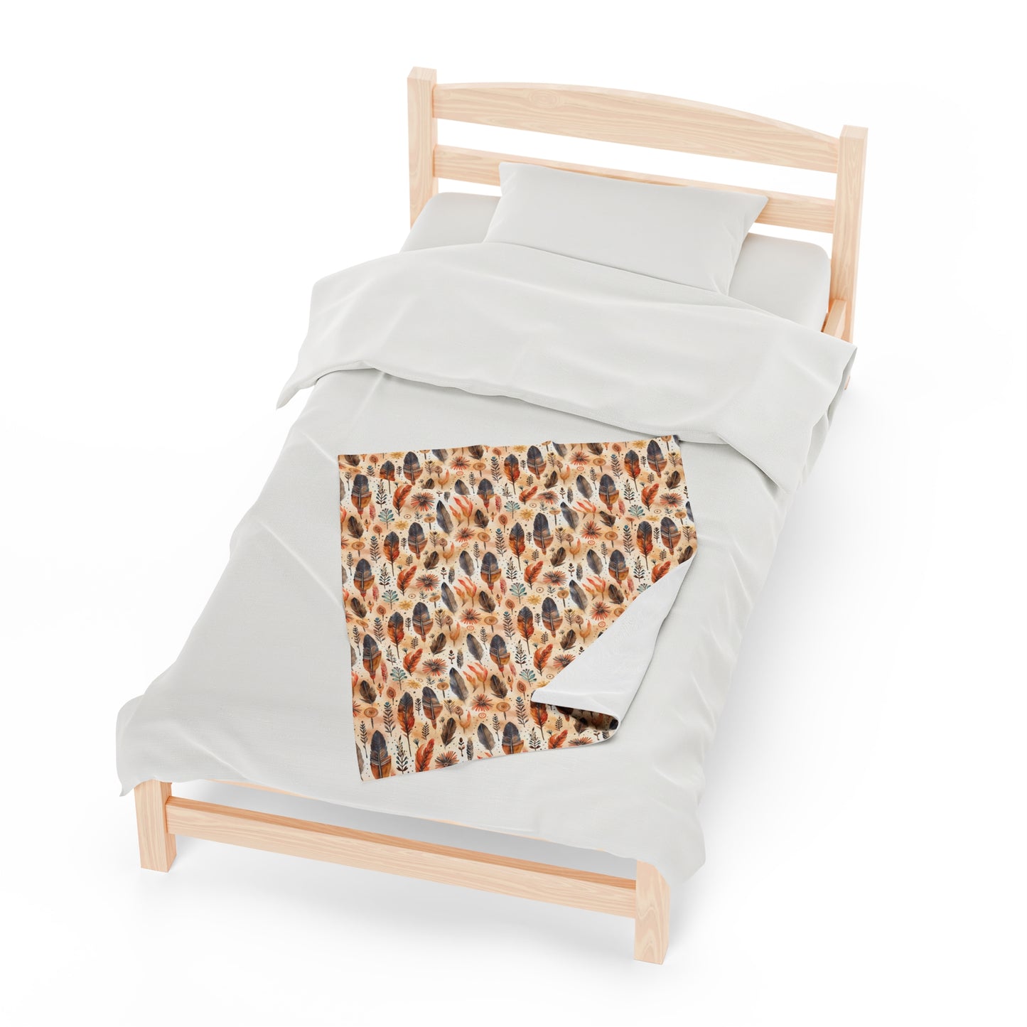 Aztec Velveteen Plush Blanket | Soft, Luxurious, Cultural, and Comforting | Available in Multiple Sizes