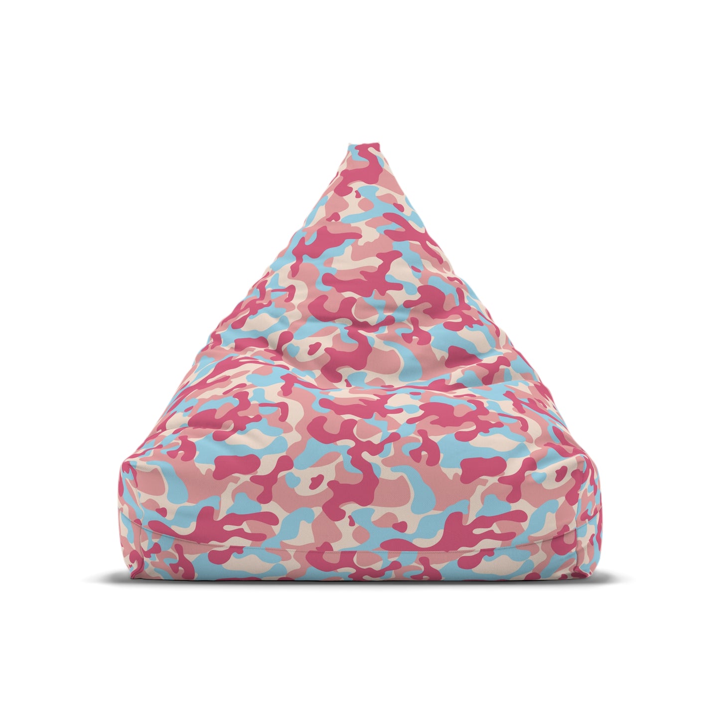 Camouflage Bean Bag Chair Cover - Durable Polyester, Locking Zipper, 2 Sizes Camo Bean Bag Cover
