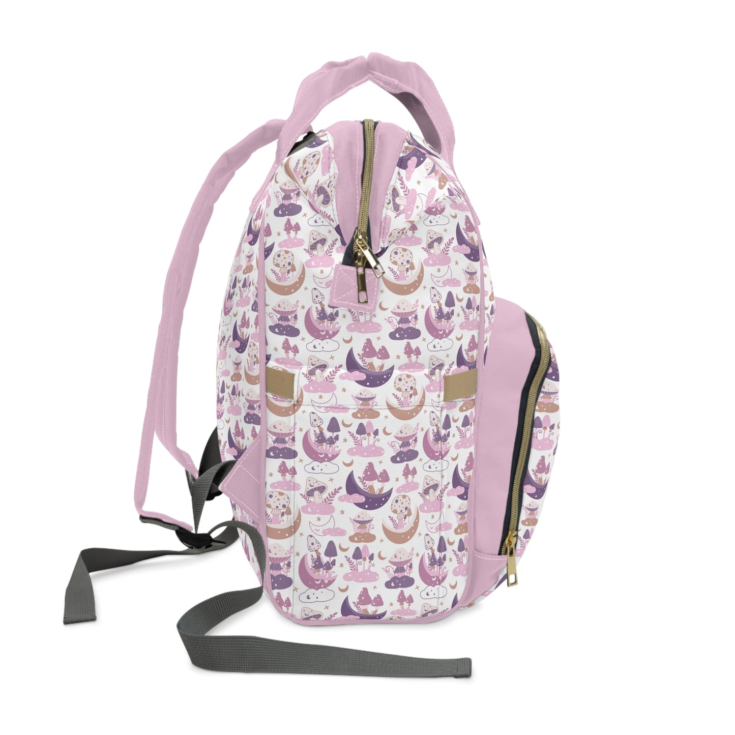 Magical Mushroom Diaper Backpack - Unique Nature-Inspired Nappy Bag for Eco-Conscious Parents, Organized & Multifunctional Baby Bag