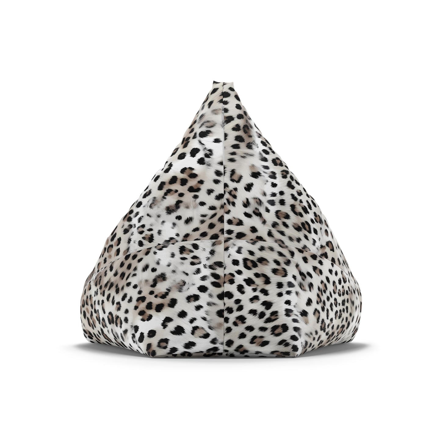 Leopard Print Bean Bag Chair Cover - Exotic High-Quality Polyester Slipcover with Secure Zip