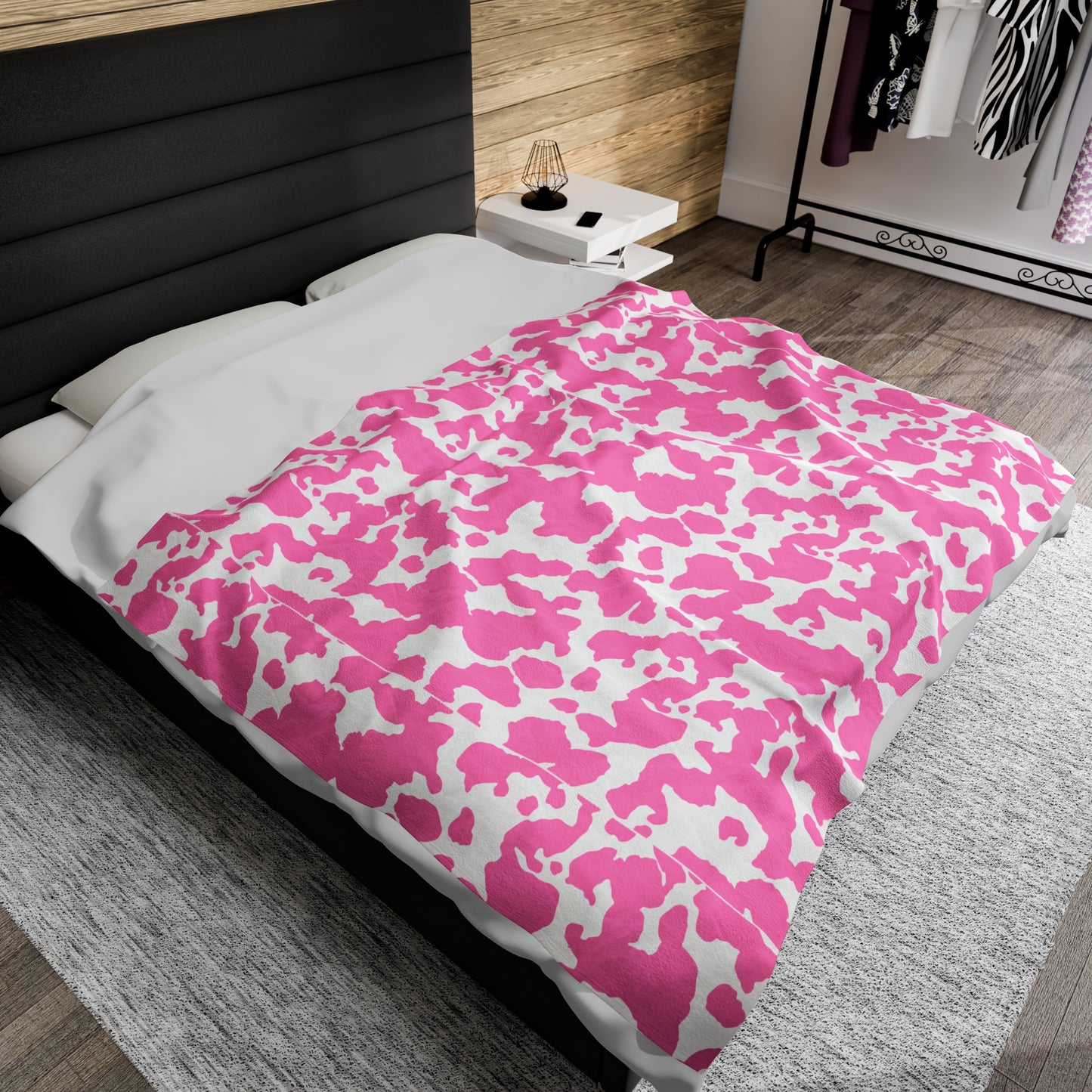 Cowhide Velveteen Plush Blanket | Soft, Rustic, Luxurious and Comforting | Available in Multiple Sizes