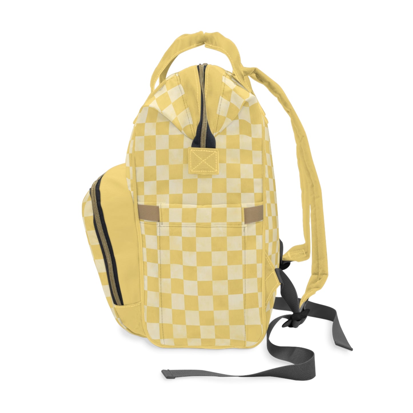 Pastel Checkers Diaper Backpack - Chic & Practical Baby Bag with Checkerboard Patterns, Perfect for Minimalist Parents