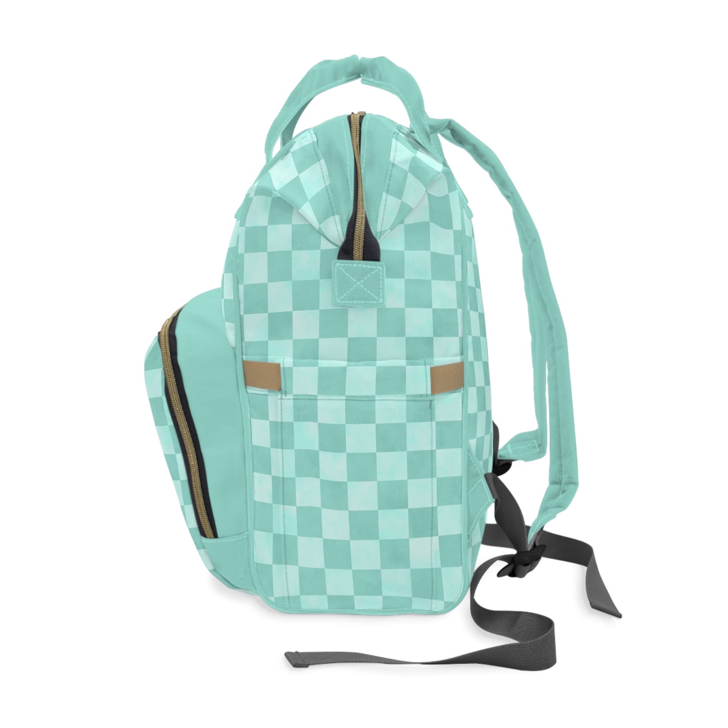 Pastel Checkers Diaper Backpack - Chic & Practical Baby Bag with Checkerboard Patterns, Perfect for Minimalist Parents