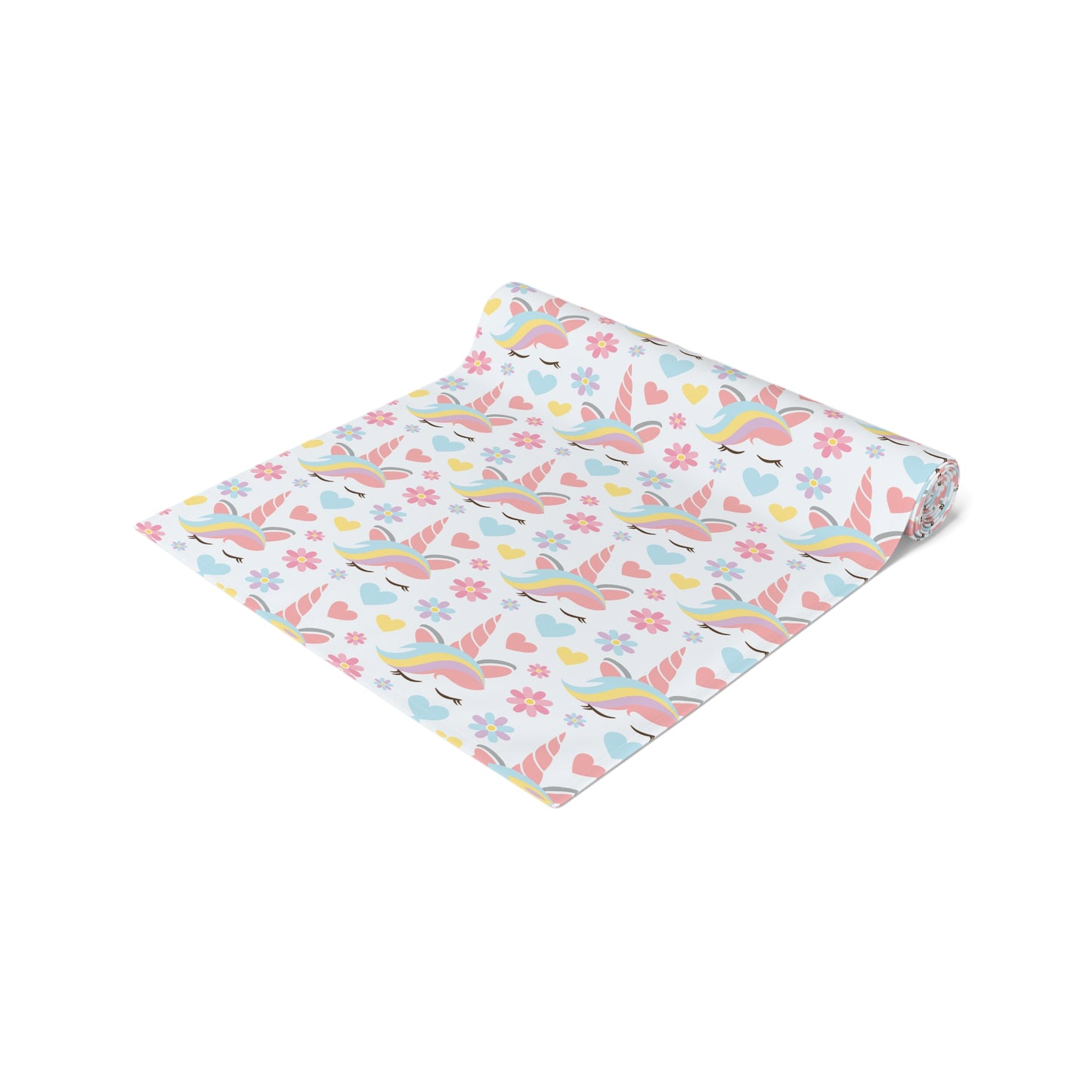 Unicorn Print Table Runner - Magical Elegance, Cotton Twill or Polyester - Perfect for Whimsical & Fantasy Home Decor