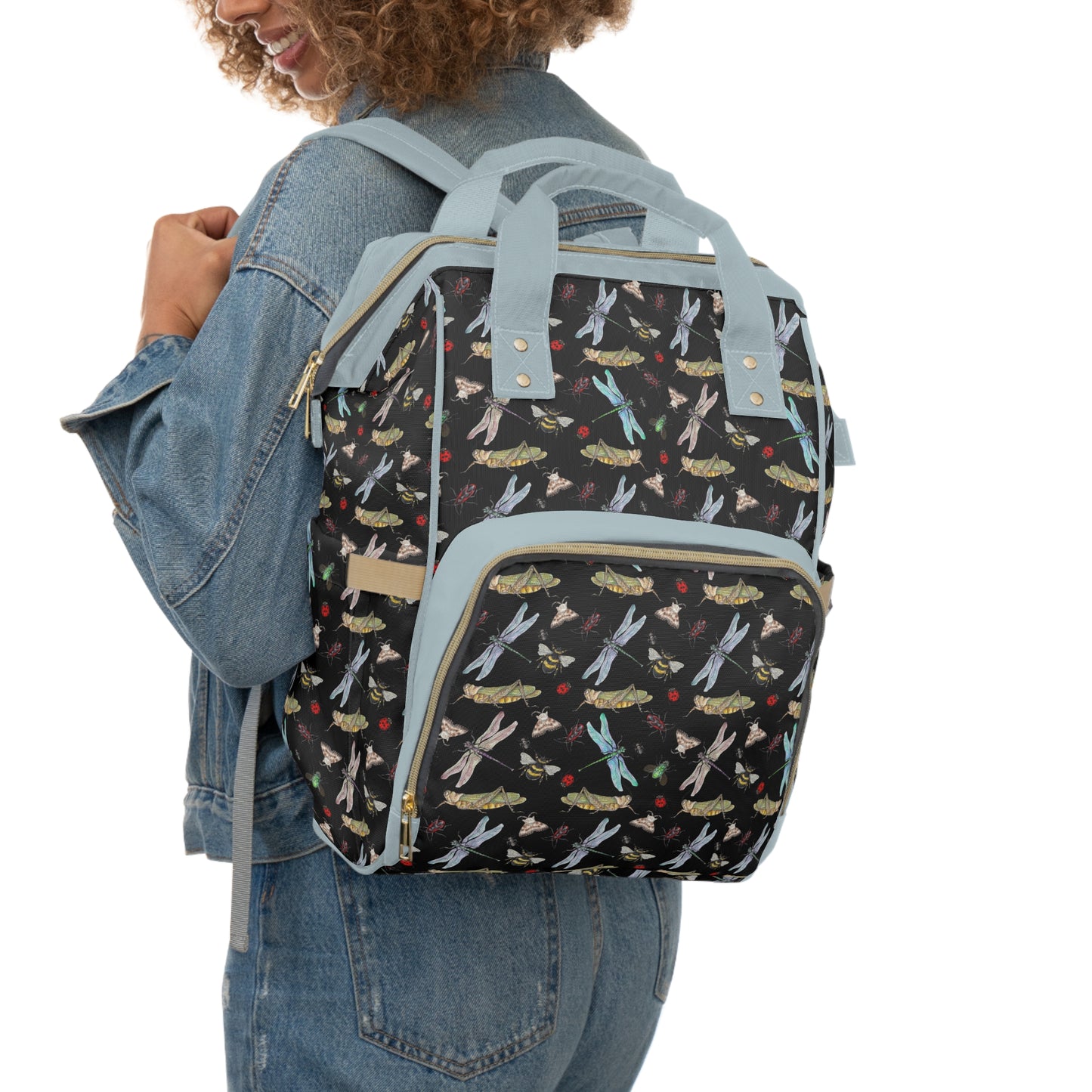 Insect Diaper Backpack - Whimsical Baby Bag with Colorful Insect Patterns, Perfect for Nature-Loving Parents