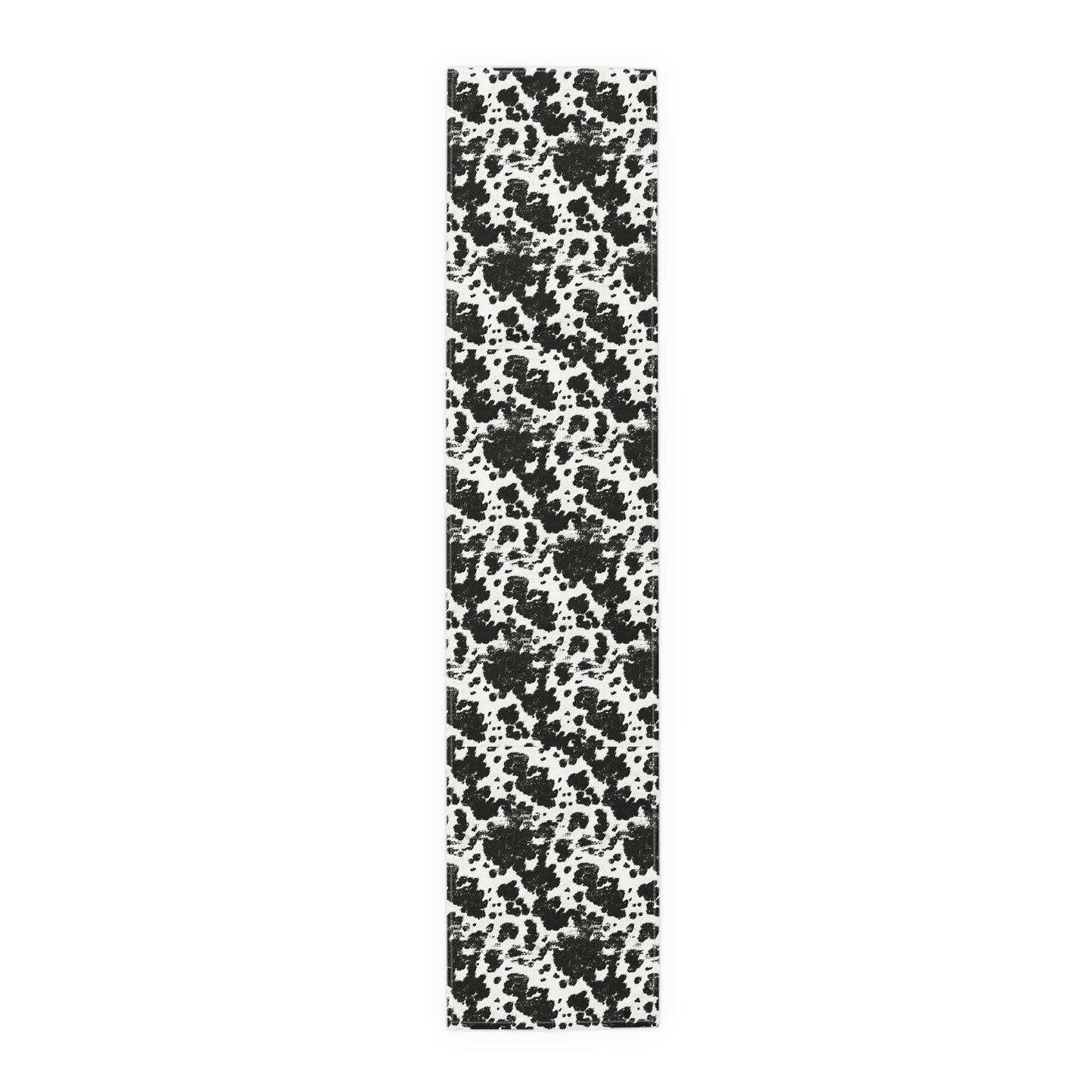 Cowhide Print Table Runner - Rustic Elegance, Cotton Twill or Polyester - Perfect for Western & Luxurious Home Decor