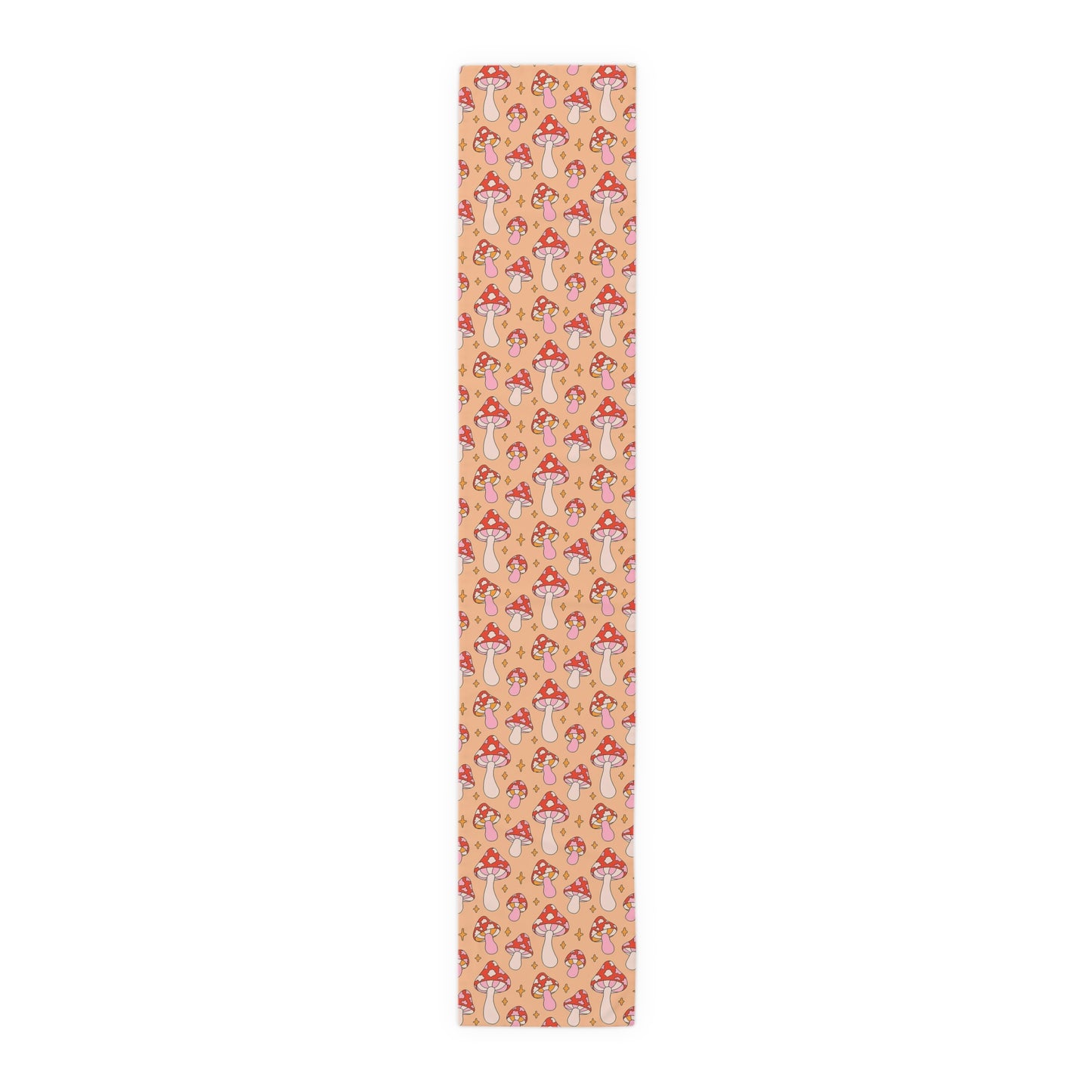 Mushroom Print Table Runner - Nature Vibes in Cotton Twill or Polyester - Perfect for Nature-Inspired Home Decor