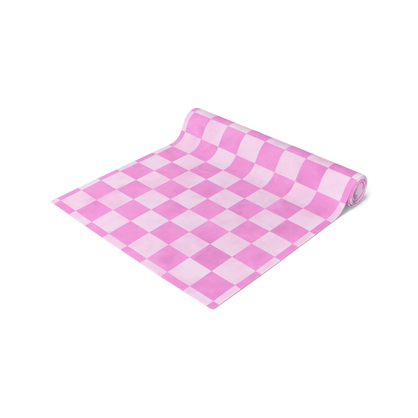 Pastel Checkered Table Runner - Soothing Playfulness, Cotton Twill or Polyester - Perfect for Refreshing & Modern Home Decor