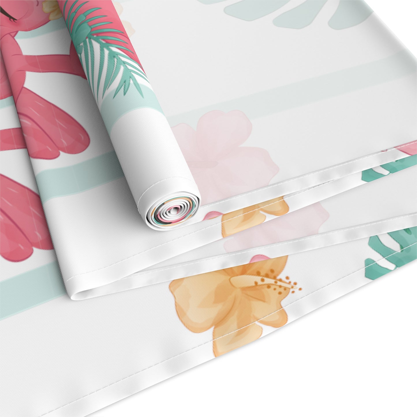 Flamingo Print Table Runner - Vibrant Elegance, Cotton Twill or Polyester - Perfect for Tropical Home Decor