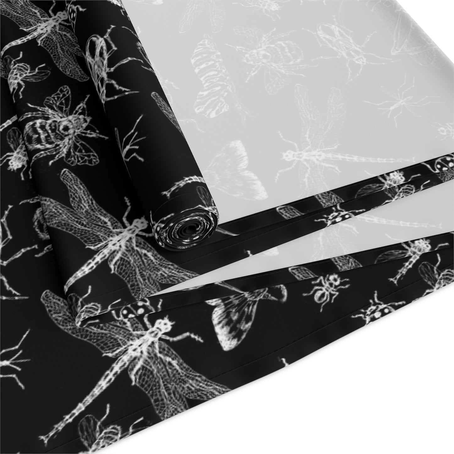 Insect Print Table Runner - Detailed Elegance, Cotton Twill or Polyester - Perfect for Nature Enthusiasts & Scientific Decor