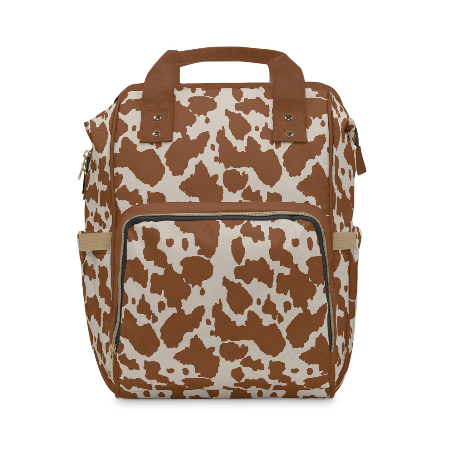 Cowhide Diaper Backpack - Chic & Durable Baby Bag with Genuine Cowhide Patterns, Perfect for Stylish Parents