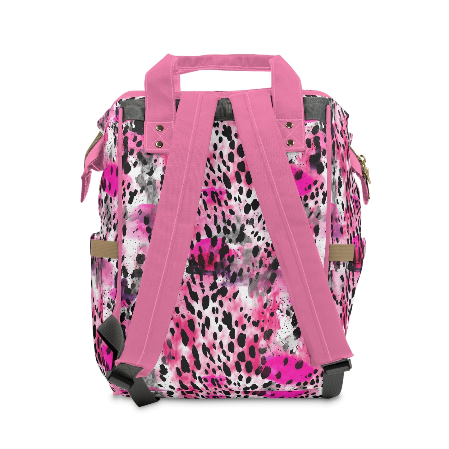 Trendy Cow Print Diaper Backpack - Durable Baby Bag with Unique Cow Pattern, Spacious Nappy Bag for Fashion-Forward Parents