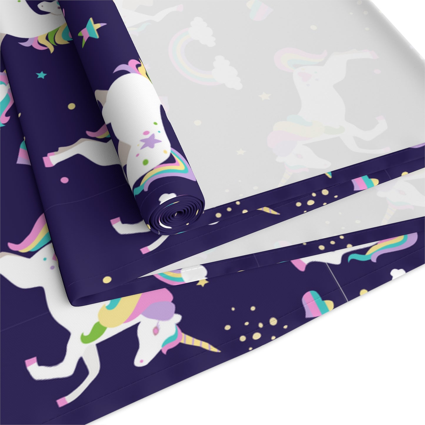 Unicorn Print Table Runner - Magical Elegance, Cotton Twill or Polyester - Perfect for Whimsical & Fantasy Home Decor