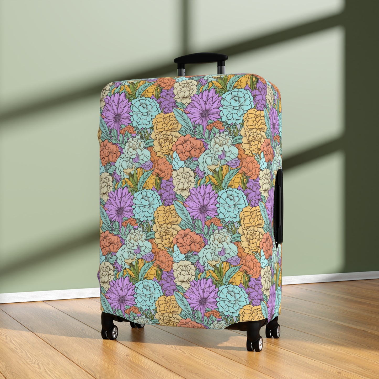 Boho Floral Luggage Cover - Trendy Travel Floral Suitcases Cover