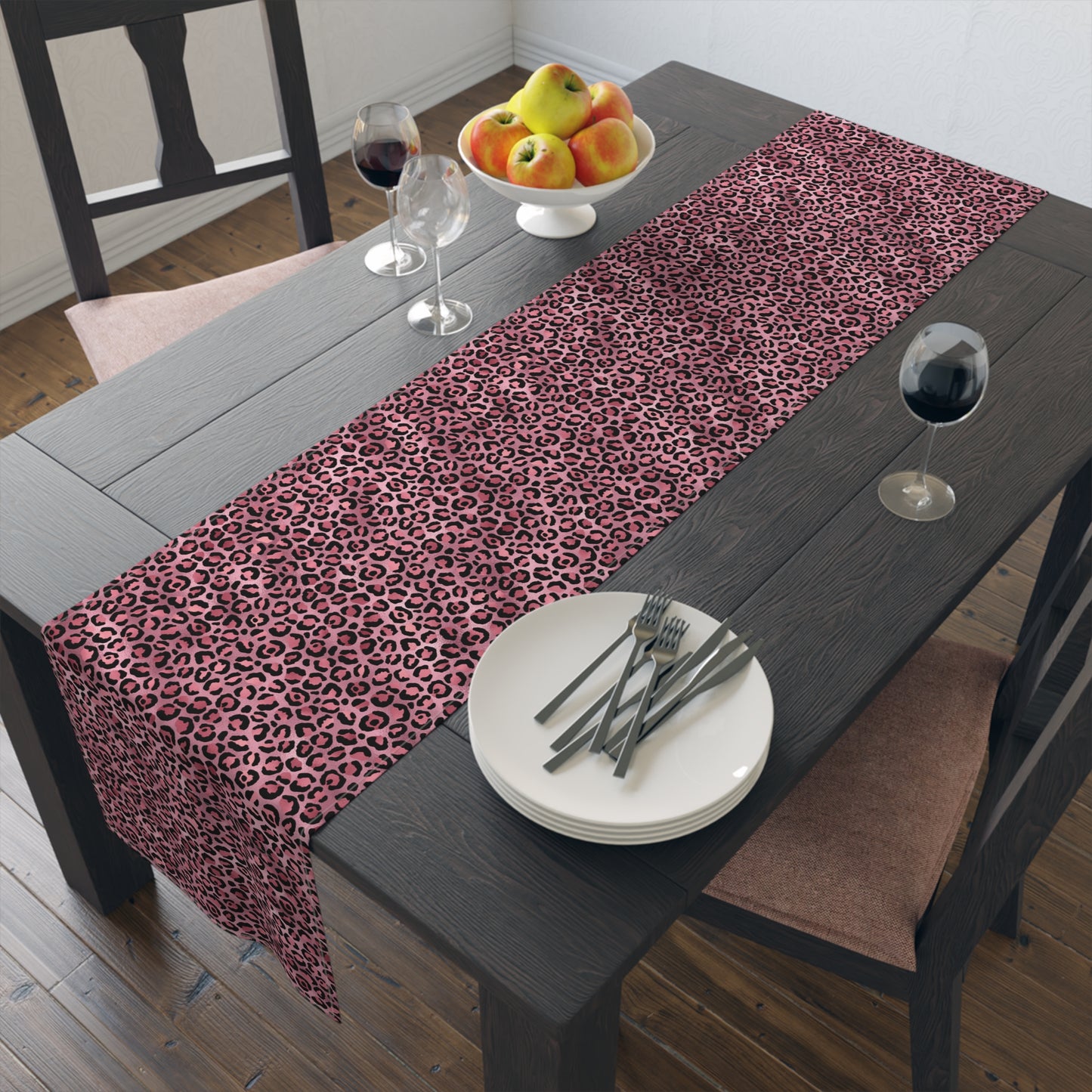 Leopard Print Table Runner - Bold Exotic Elegance, Cotton Twill or Polyester - Perfect for Safari & Glamorous Home Decor