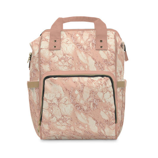 Marble Diaper Backpack - Multifunctional & Durable Nappy Bag with Elegant Marble Patterns, Perfect for Stylish Parents