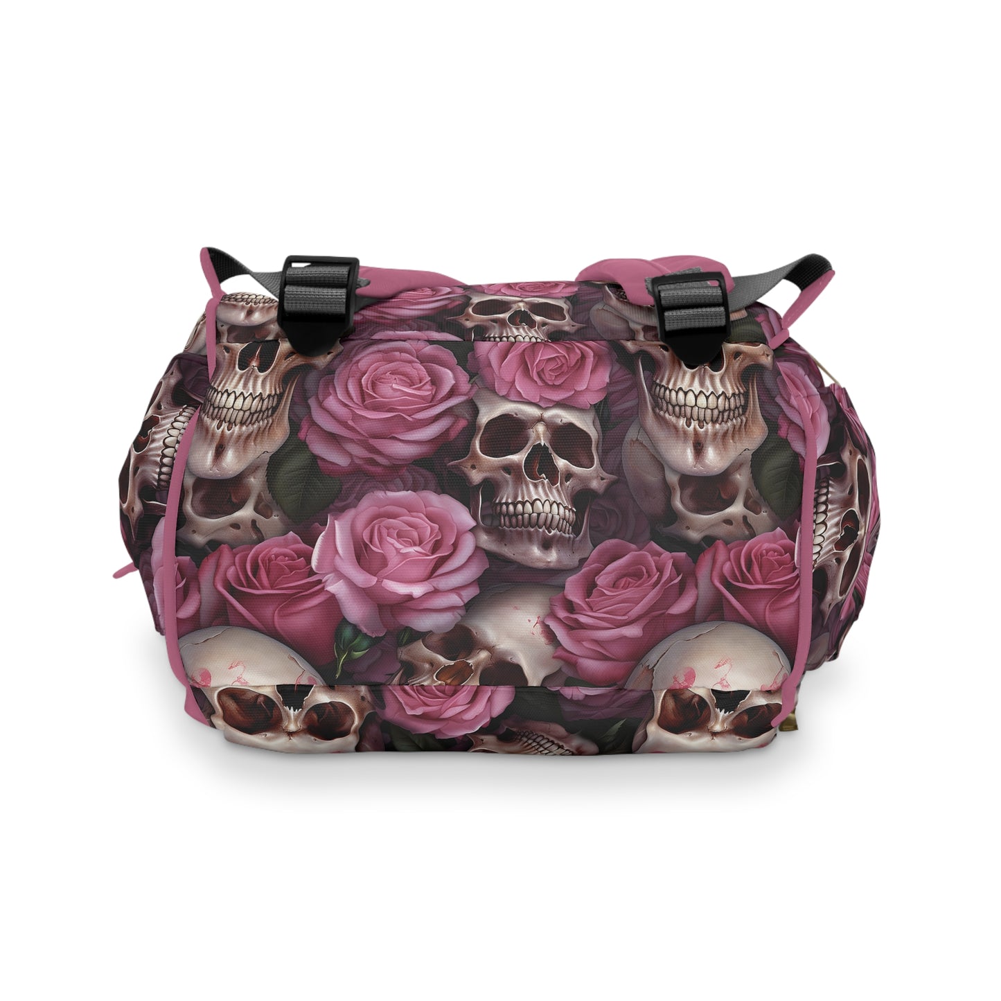 Skull Print Diaper Backpack - Multifunctional & Durable Baby Bag for Stylish Parents, Spacious & Organized Nappy Bag