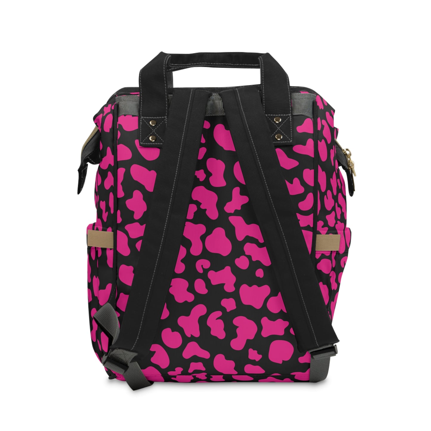 Trendy Cow Print Diaper Backpack - Durable Baby Bag with Unique Cow Pattern, Spacious Nappy Bag for Fashion-Forward Parents
