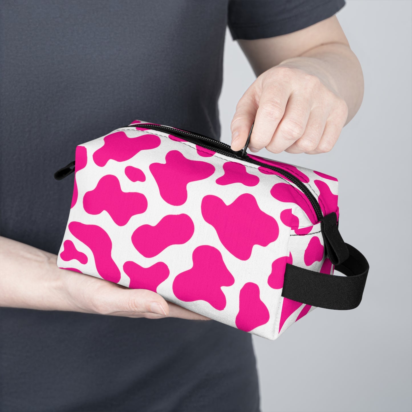 Cow print Toiletry Bag | Chic & Durable Water-Resistant Organizer | Ideal for Camping, Travel, College