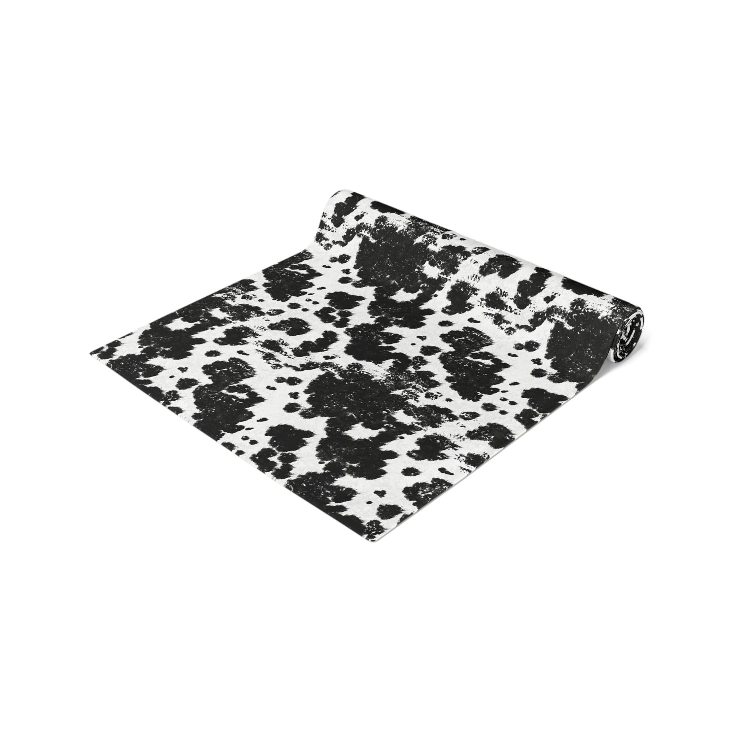 Cowhide Print Table Runner - Rustic Elegance, Cotton Twill or Polyester - Perfect for Western & Luxurious Home Decor