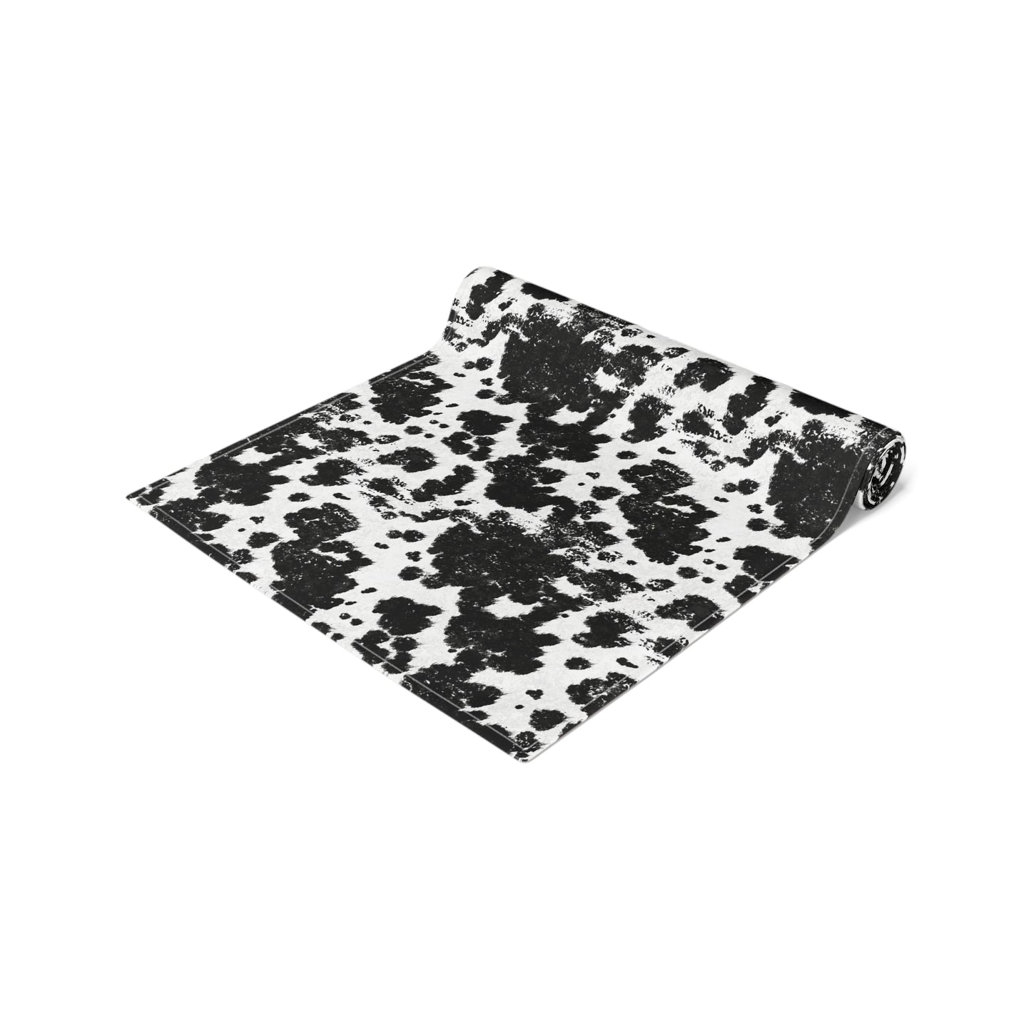 Cowhide Print Table Runner - Rustic Elegance, Cotton Twill or Polyester - Perfect for Western & Luxurious Home Decor