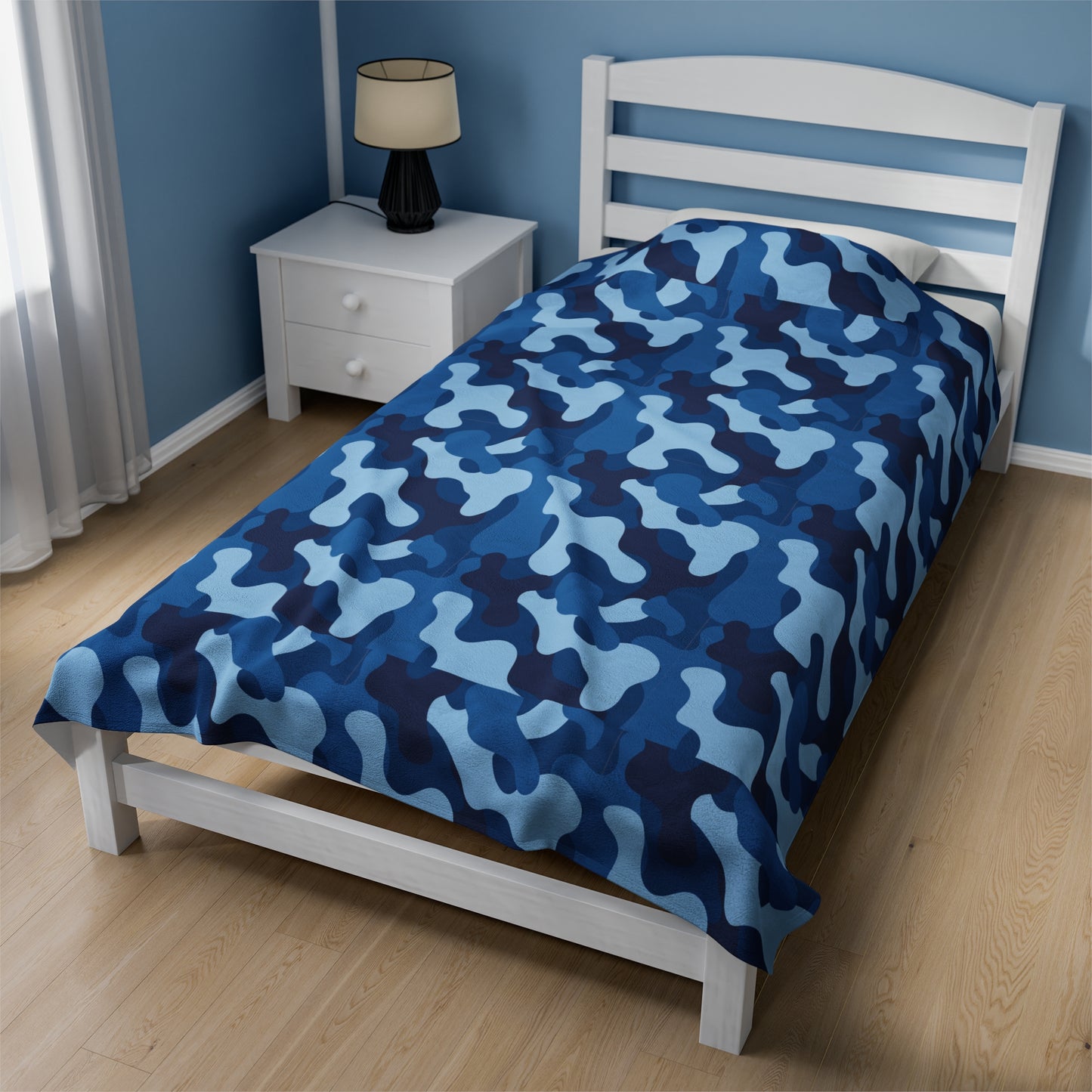 Camouflage Velveteen Plush Blanket | Soft, Rugged, Luxurious and Comforting | Available in Multiple Sizes