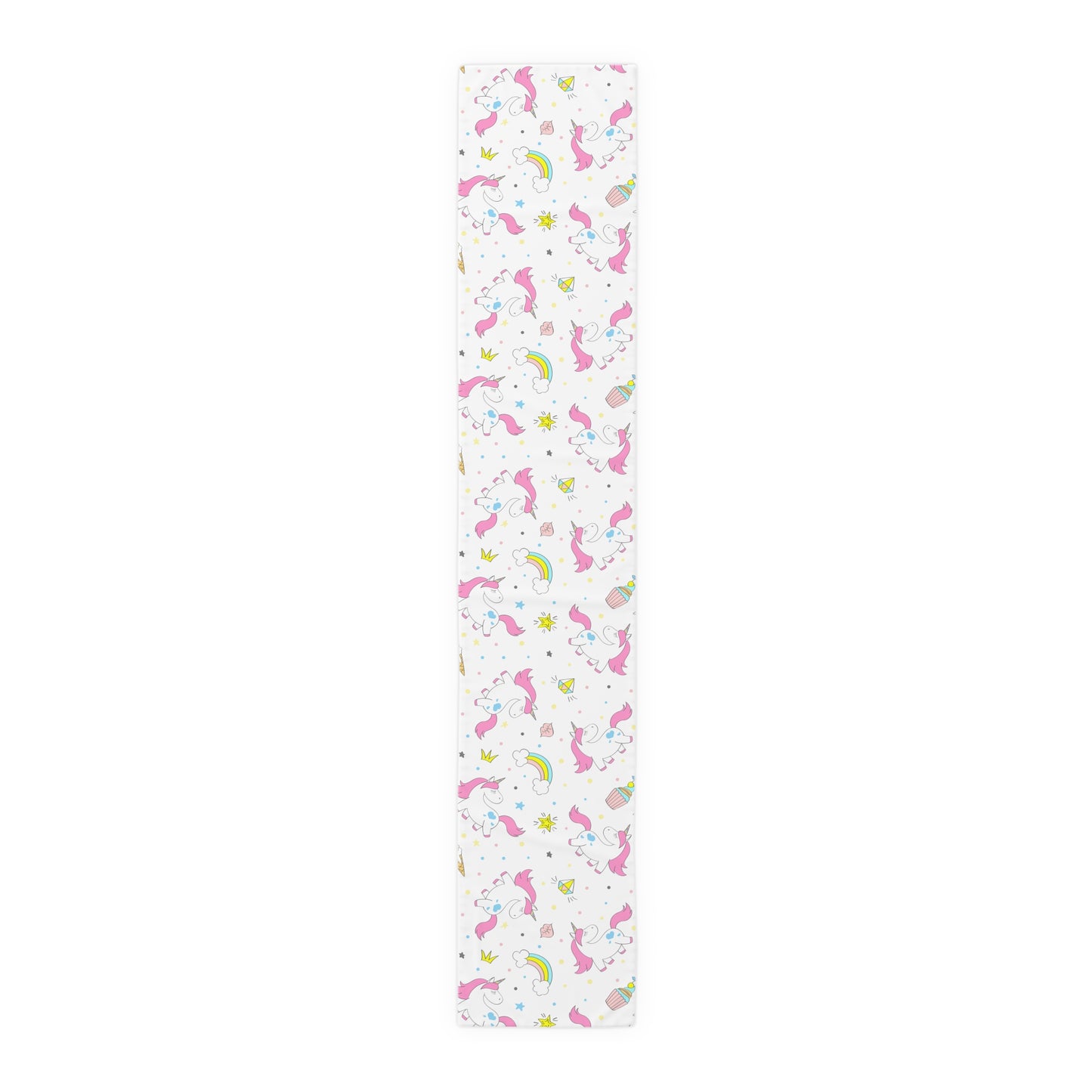 Unicorn Print Table Runner - Magical Elegance, Cotton Twill or Polyester - Perfect for Whimsical & Fantasy Home Decor