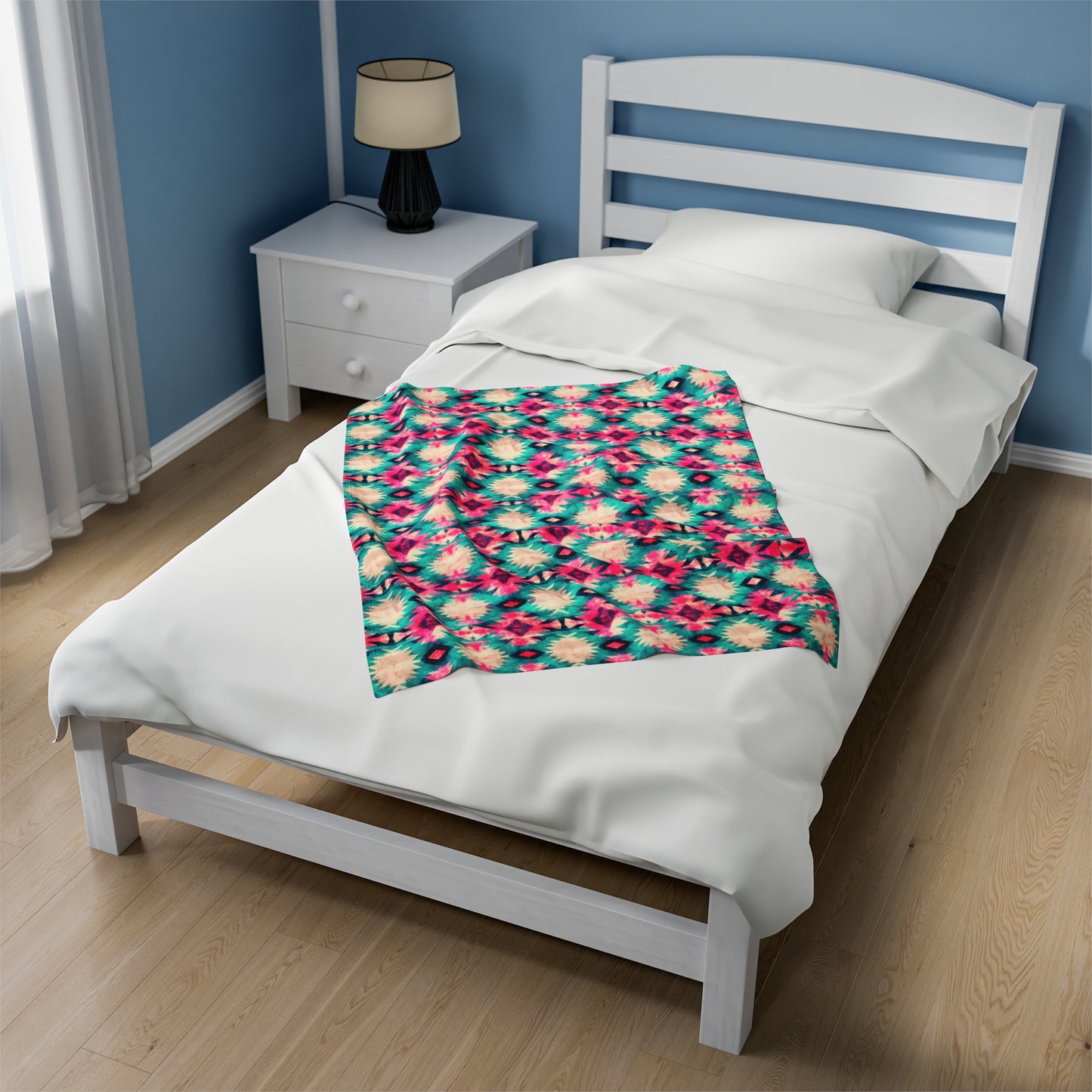 Aztec Velveteen Plush Blanket | Soft, Luxurious, Cultural, and Comforting | Available in Multiple Sizes