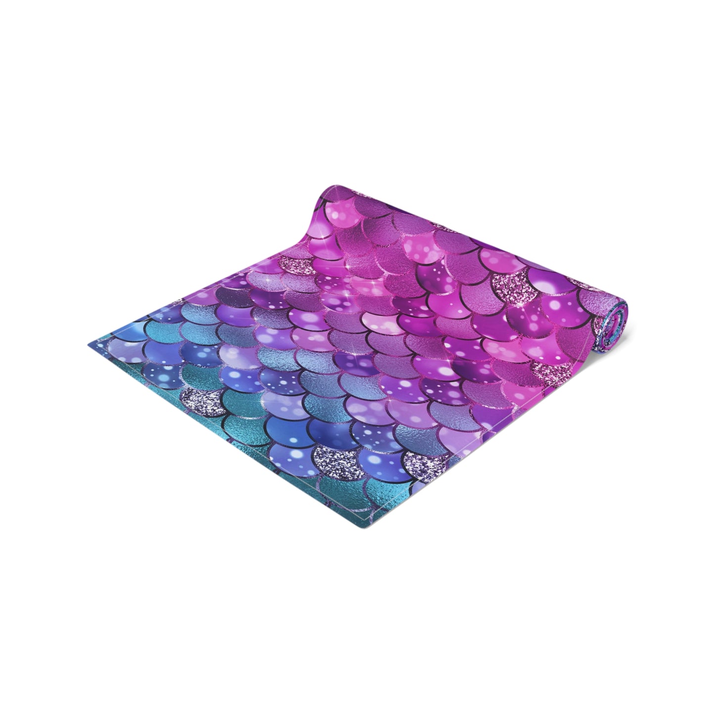 Mermaid Print Table Runner - Mystical Sea Charm, Cotton Twill or Polyester - Perfect for Enchanting Home Decor