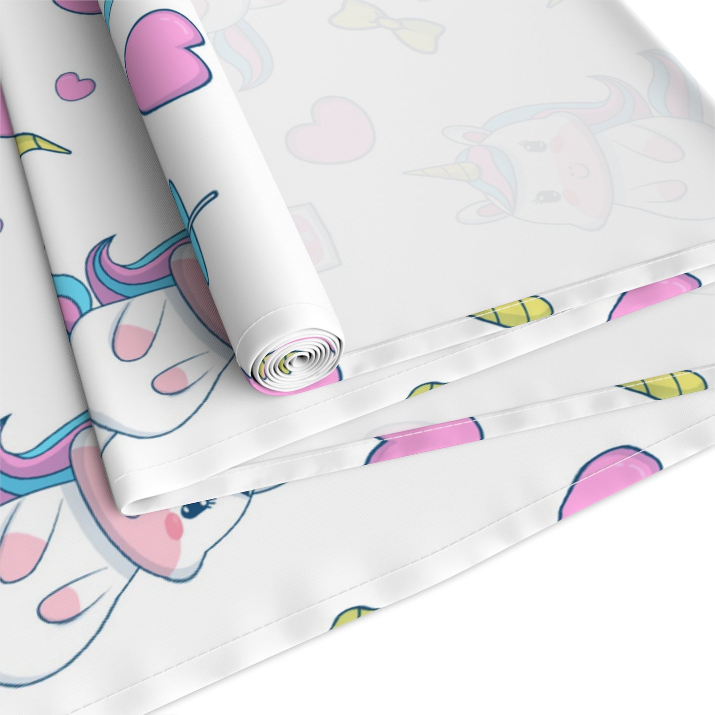 Unicorn Print Table Runner - Magical Elegance, Cotton Twill or Polyester - Perfect for Whimsical & Fantasy Home Decor