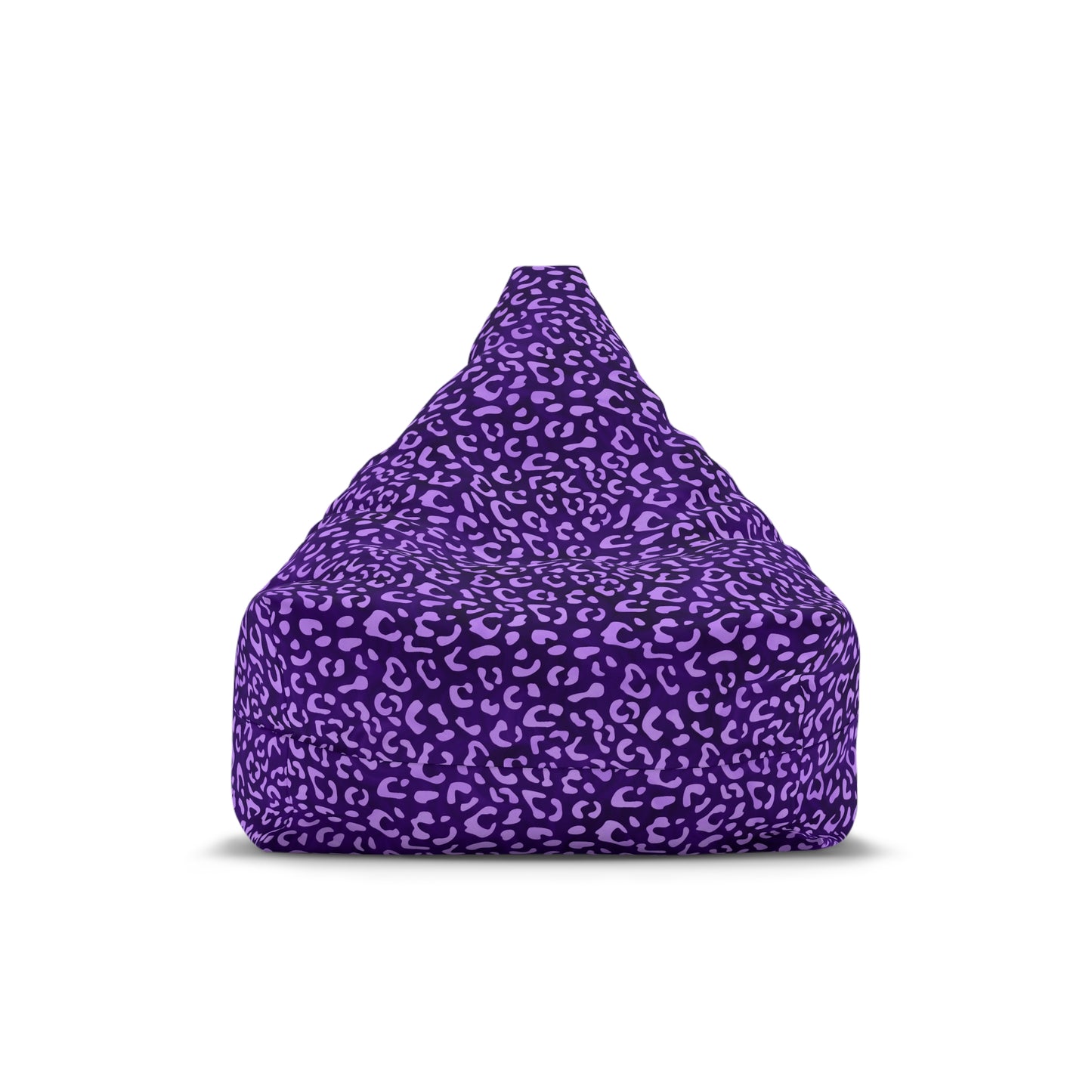 Leopard Print Bean Bag Chair Cover - Exotic High-Quality Polyester Slipcover with Secure Zip