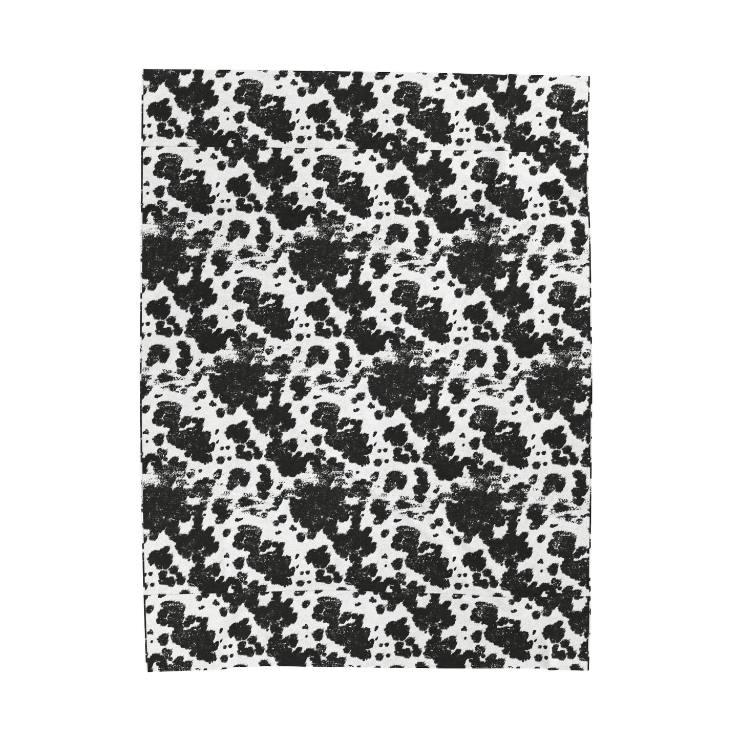 Cowhide Velveteen Plush Blanket | Soft, Rustic, Luxurious and Comforting | Available in Multiple Sizes