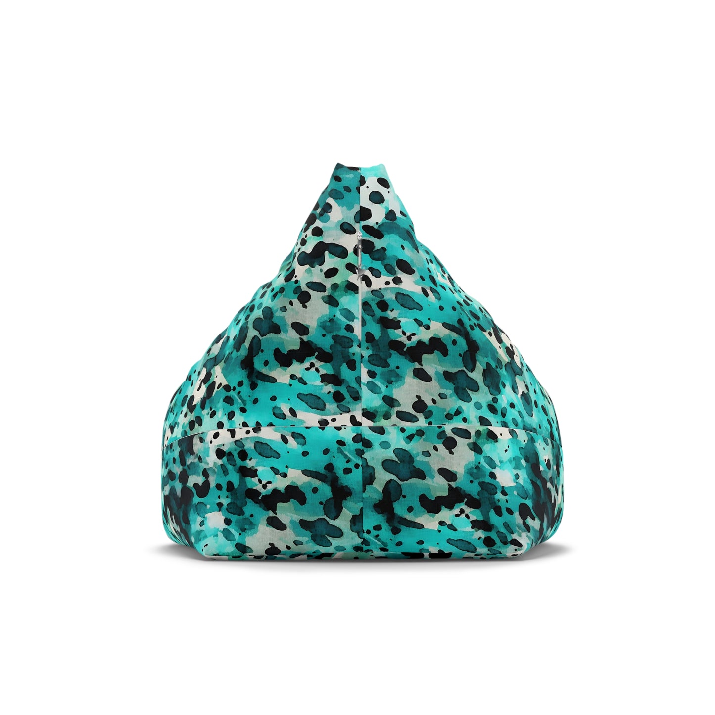 Cow Print Bean Bag Chair Cover - Durable Polyester, Locking Zipper, 2 Sizes
