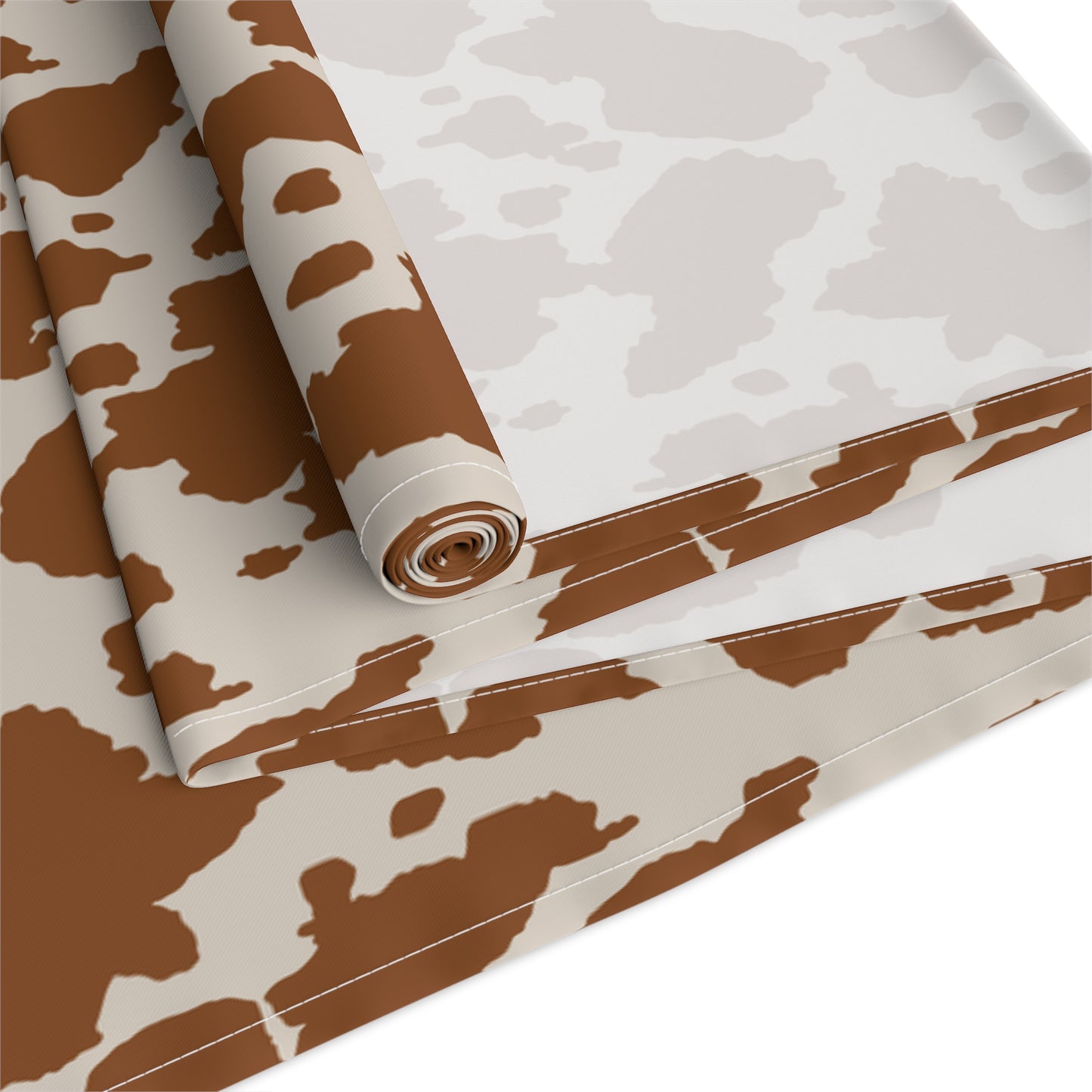 Cowhide Print Table Runner - Rustic Elegance, Cotton Twill or Polyester - Perfect for Western & Luxurious Home Decor