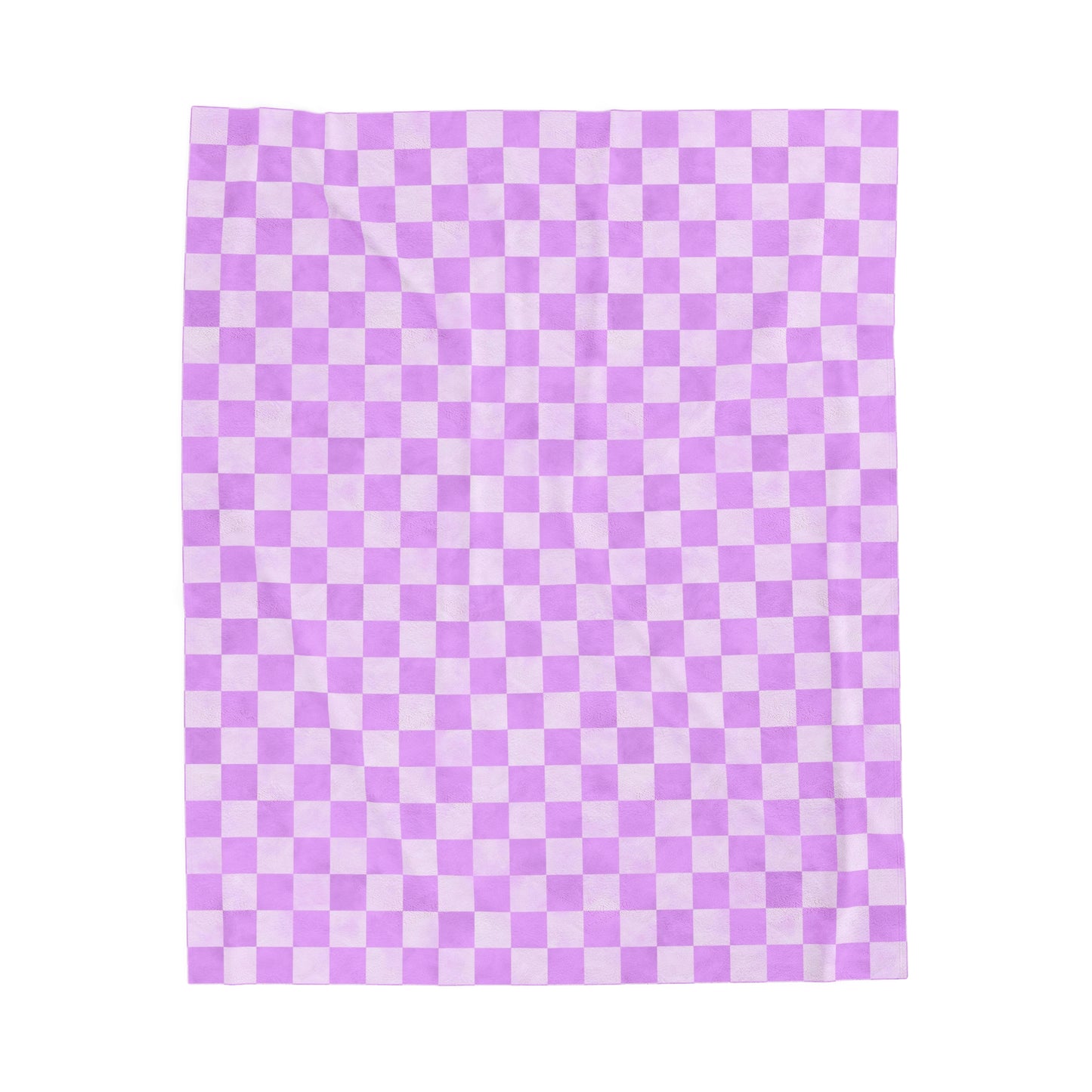 Pastel Checkers Velveteen Plush Blanket | Soft, Trendy, Luxurious and Comforting | Available in Multiple Sizes