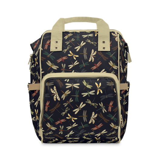 Dragonfly Diaper Backpack - Elegant & Functional Baby Bag with Cool Dragonfly Design, Ideal for Nature-Loving Parents